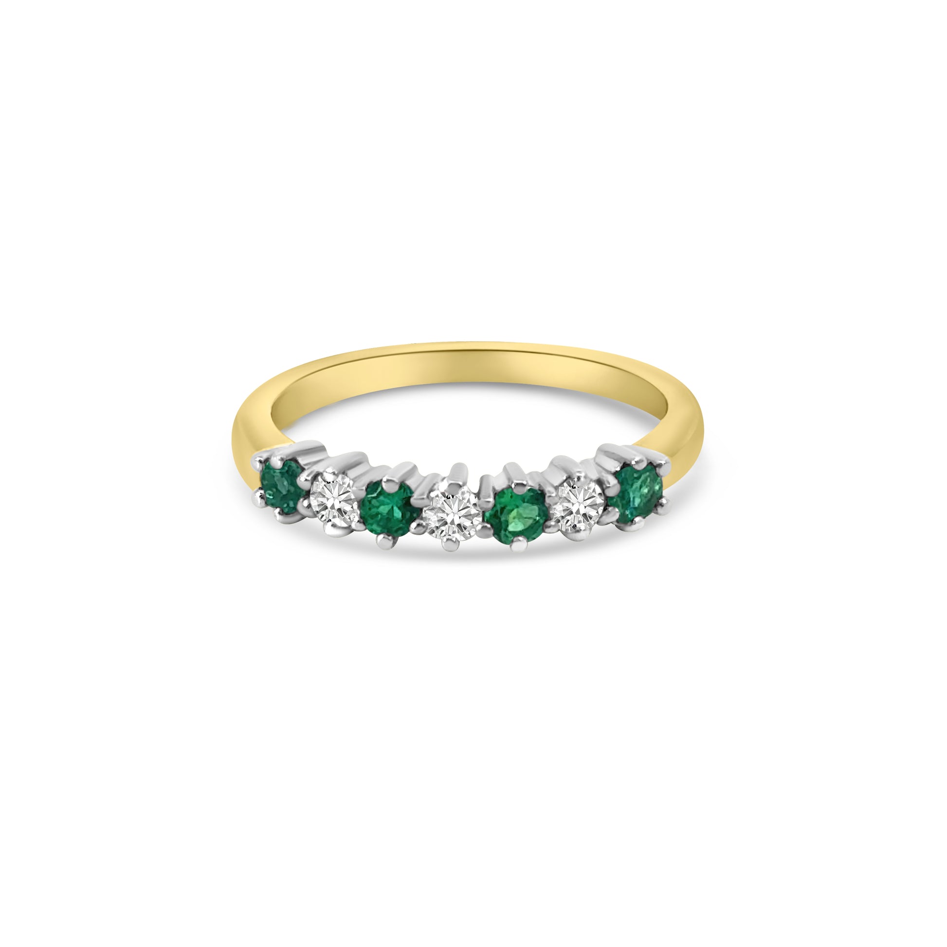 18kt Emerald and Diamond Band