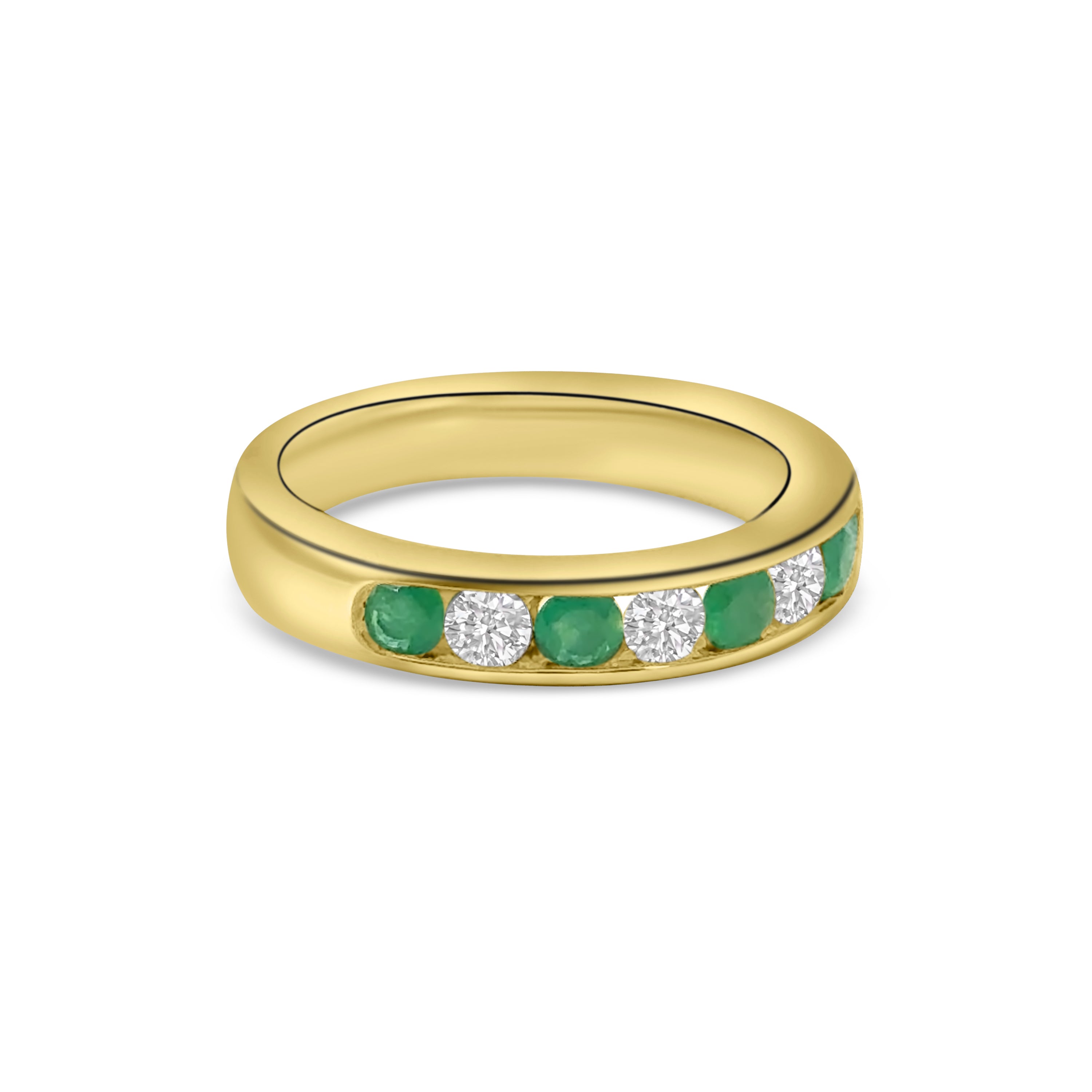 9kt Emerald and Diamond Band