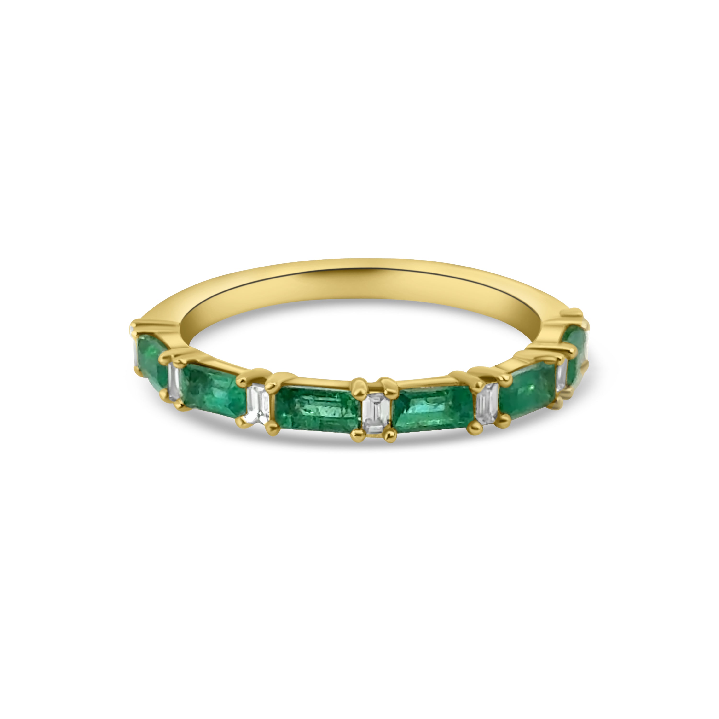 9kt Emerald and Diamond Band