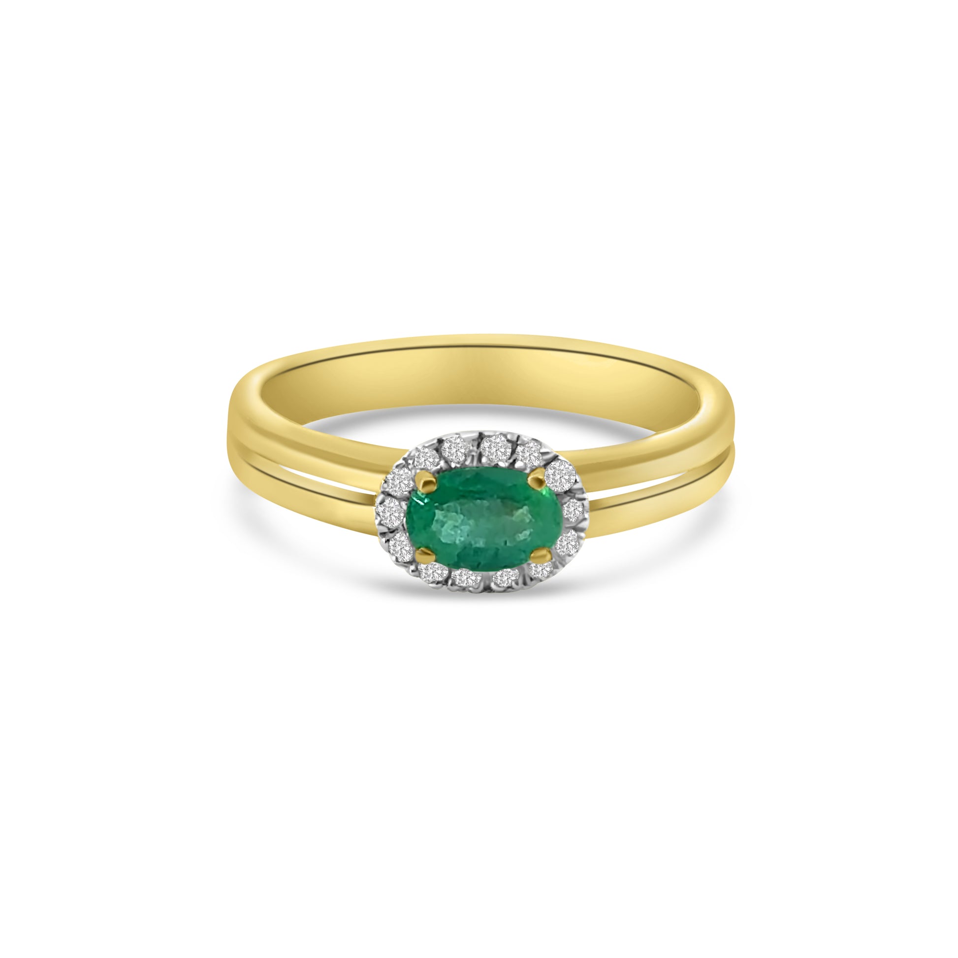 18kt Emerald and Diamond Dress Ring