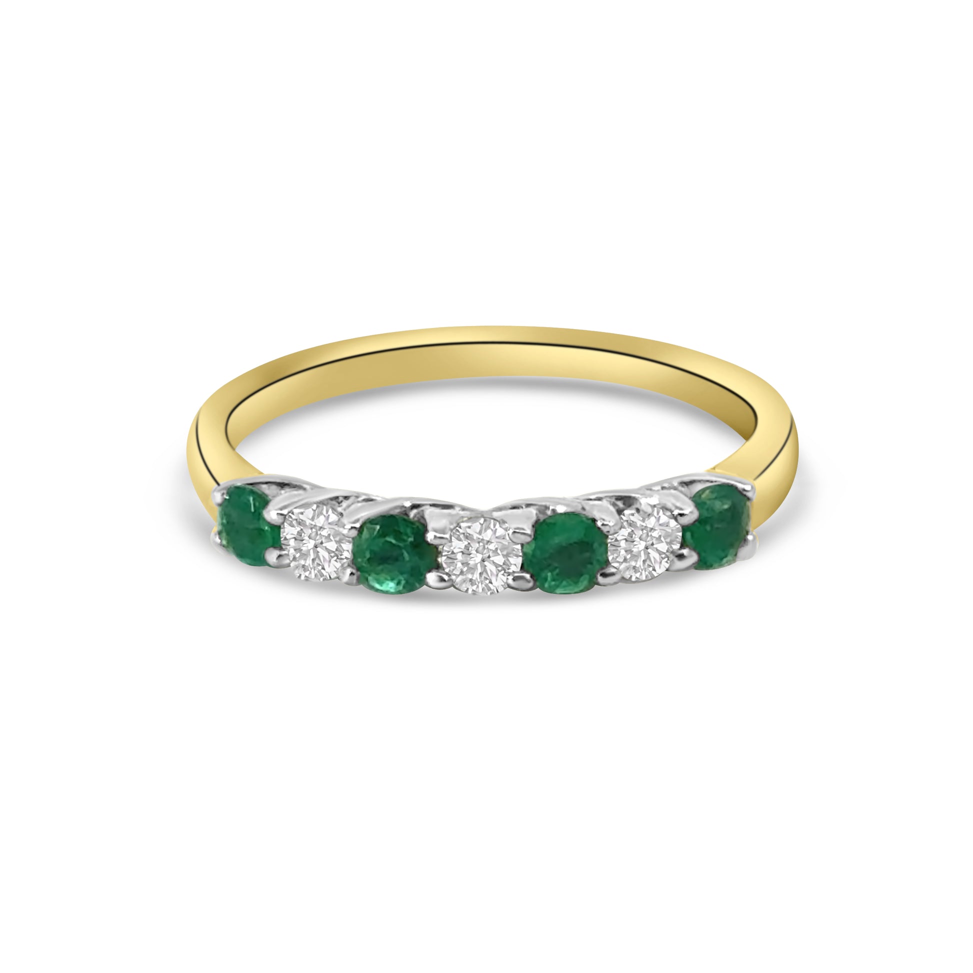 9kt Emerald and Diamond Band
