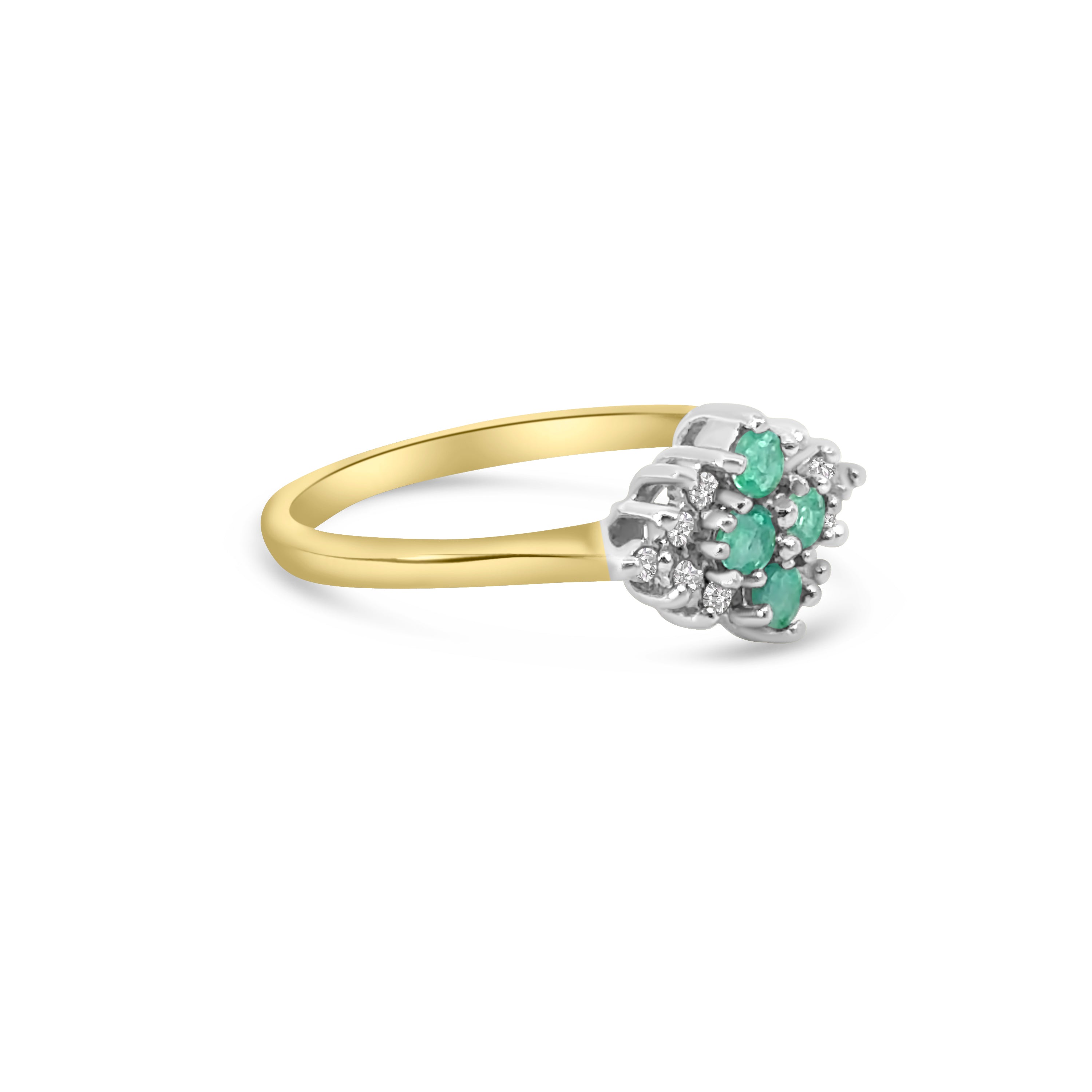9kt Emerald and Diamond Dress Ring