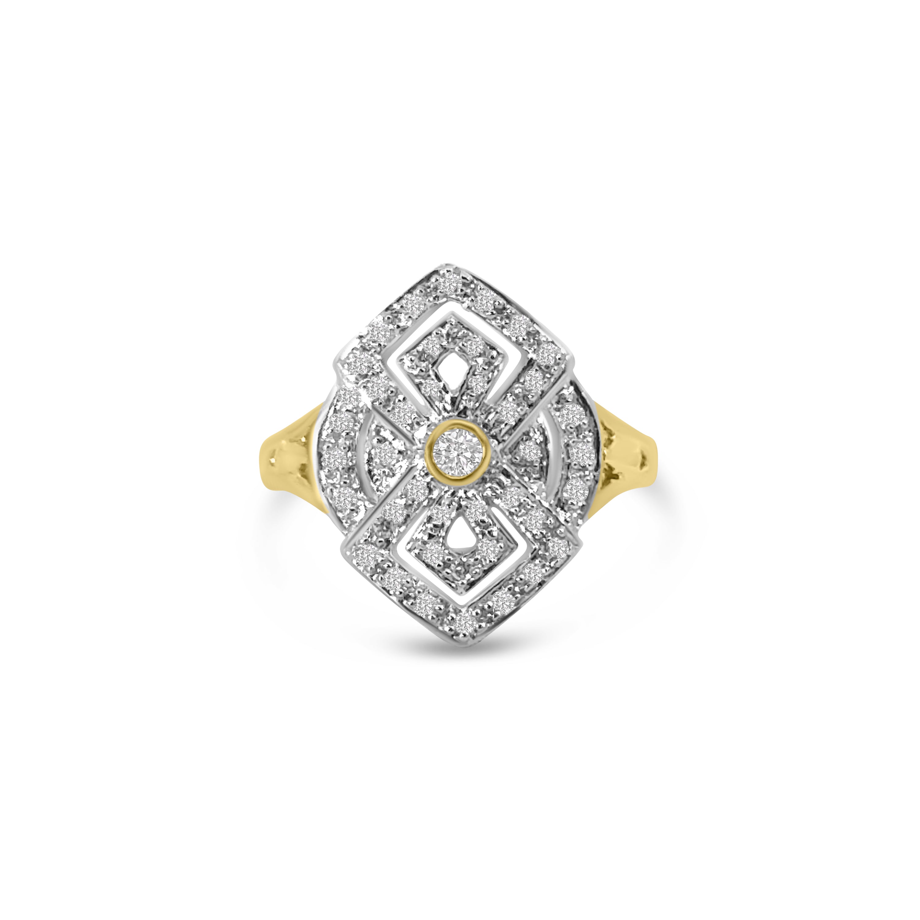 9kt Diamond Vintage Dress Ring