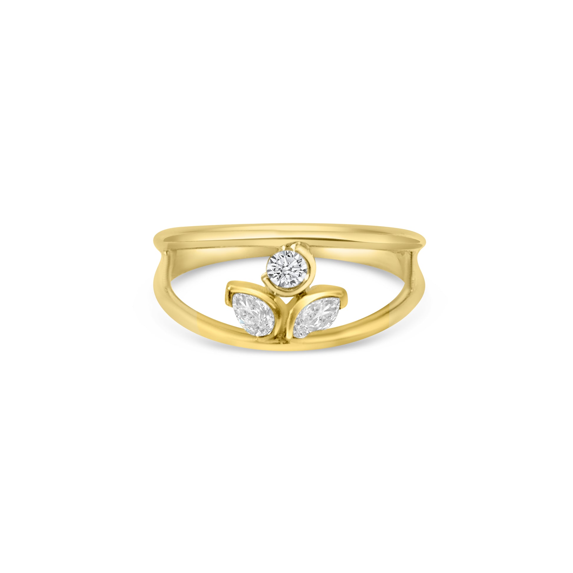 9kt Multi-Cut Diamond Dress Ring