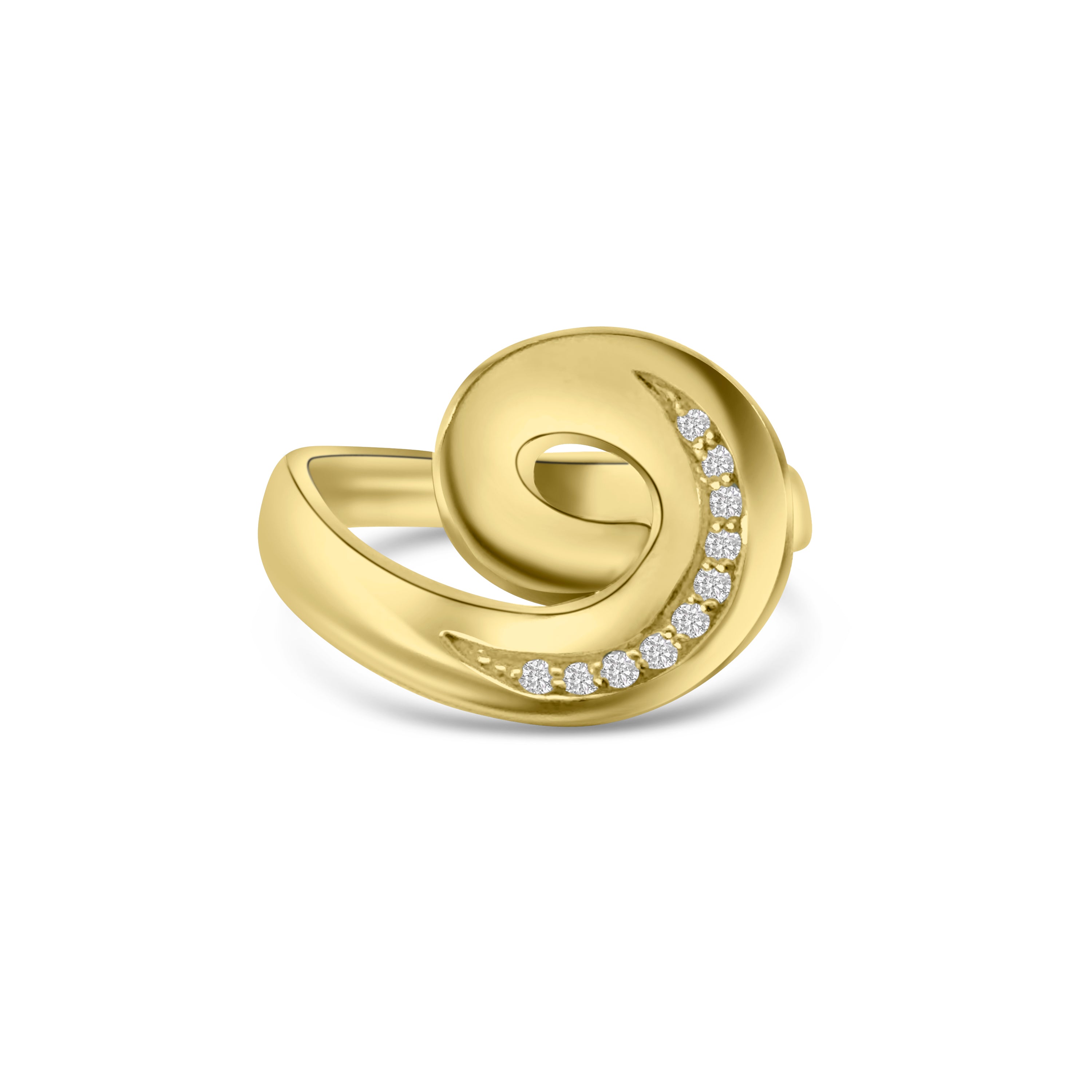 9kt Diamond Swirl Dress Ring