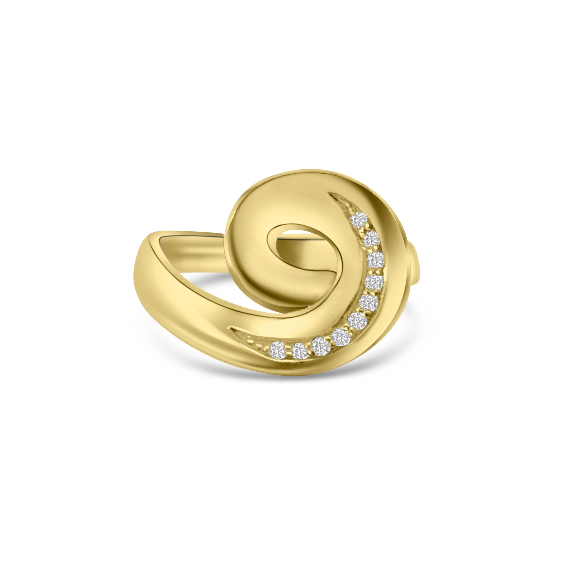 9kt Diamond Swirl Dress Ring