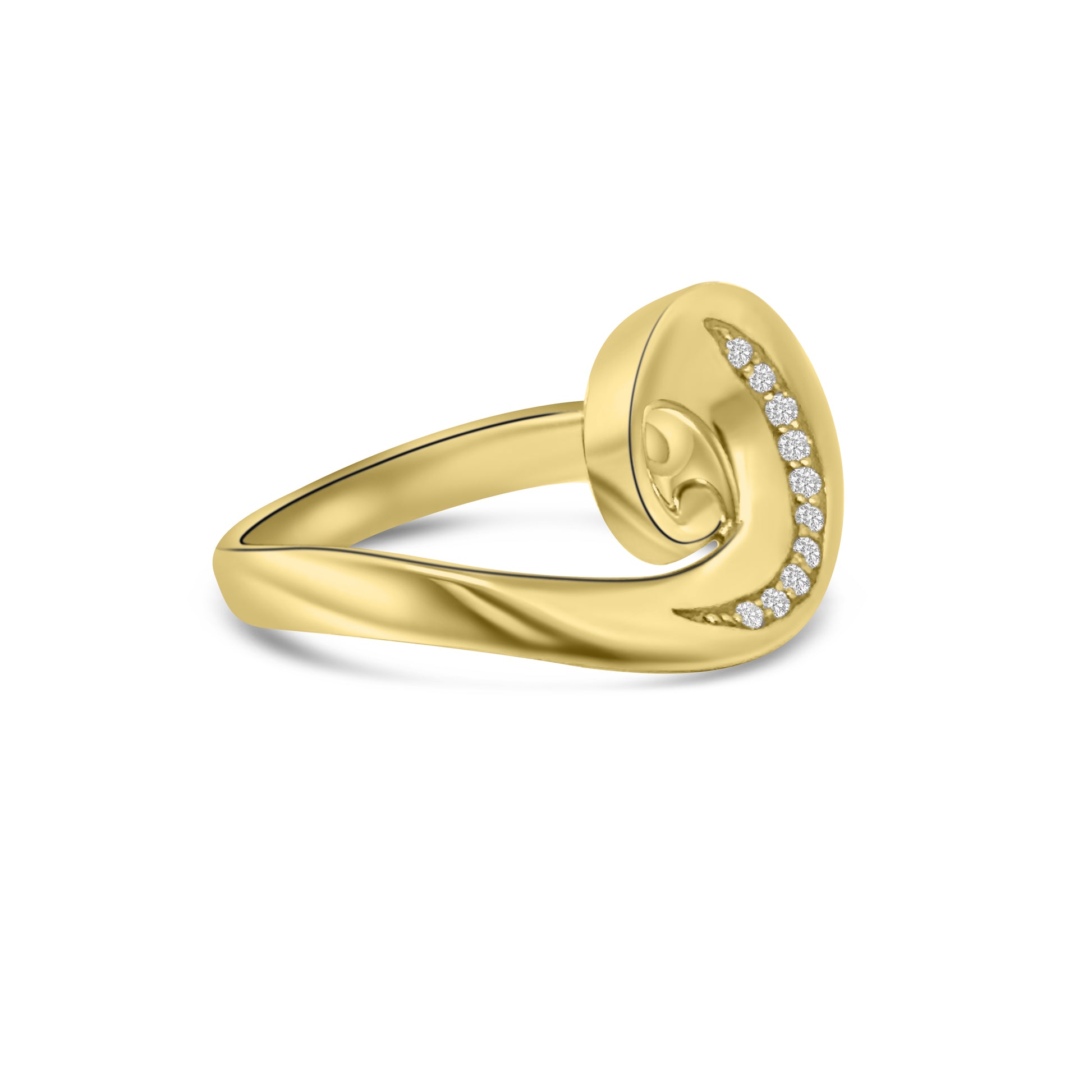 9kt Diamond Swirl Dress Ring