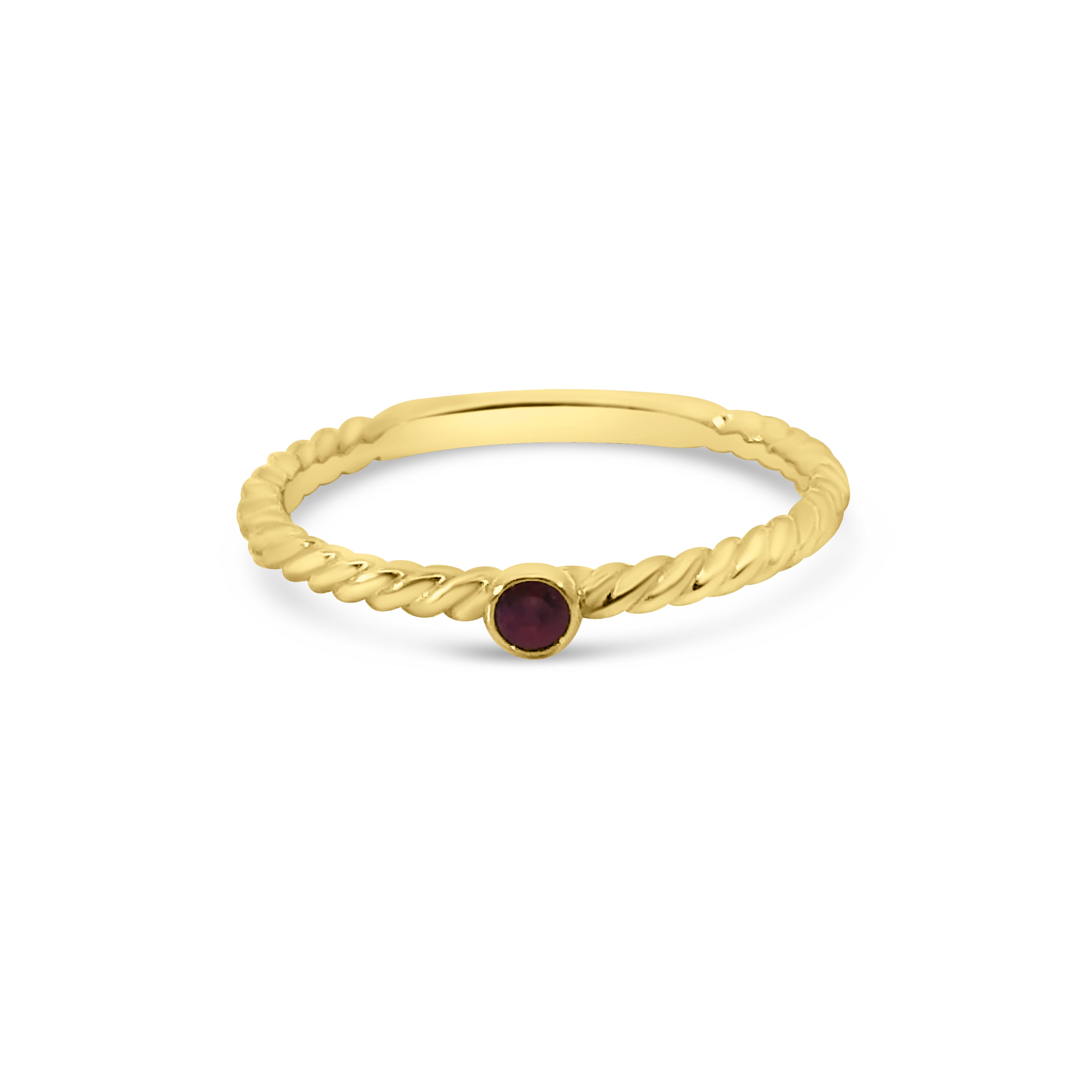 9kt Garnet Stacking Ring