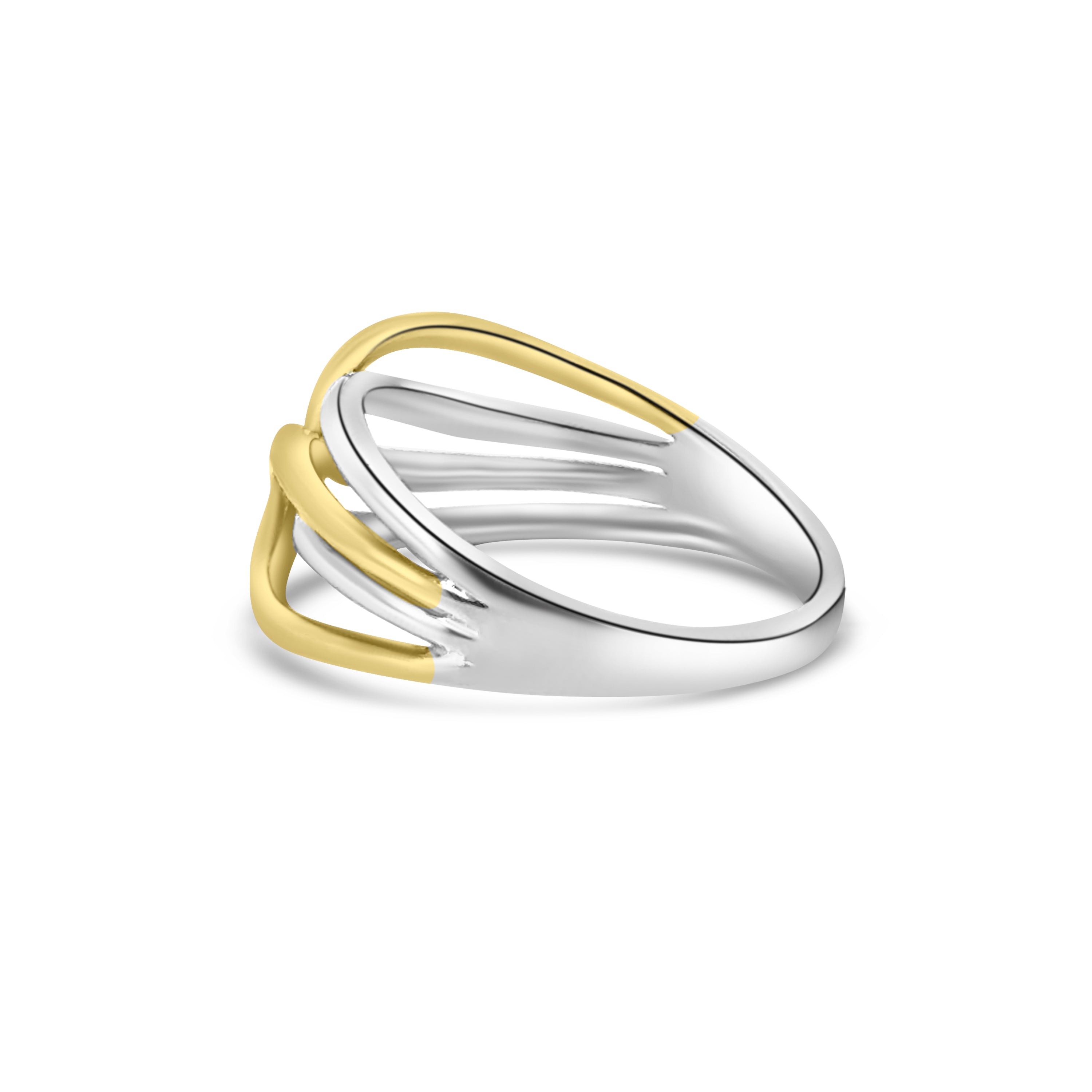 9kt White and Yellow Dress Ring