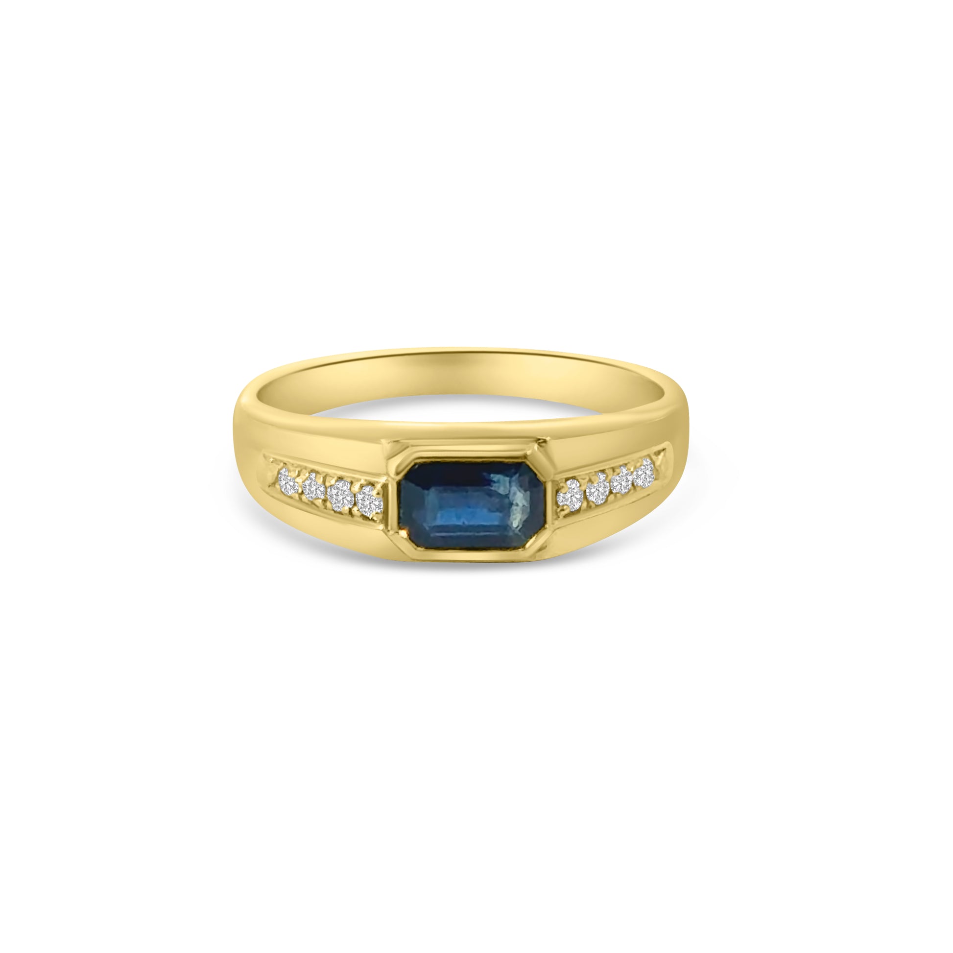 9kt Blue Sapphire and Diamond Ring