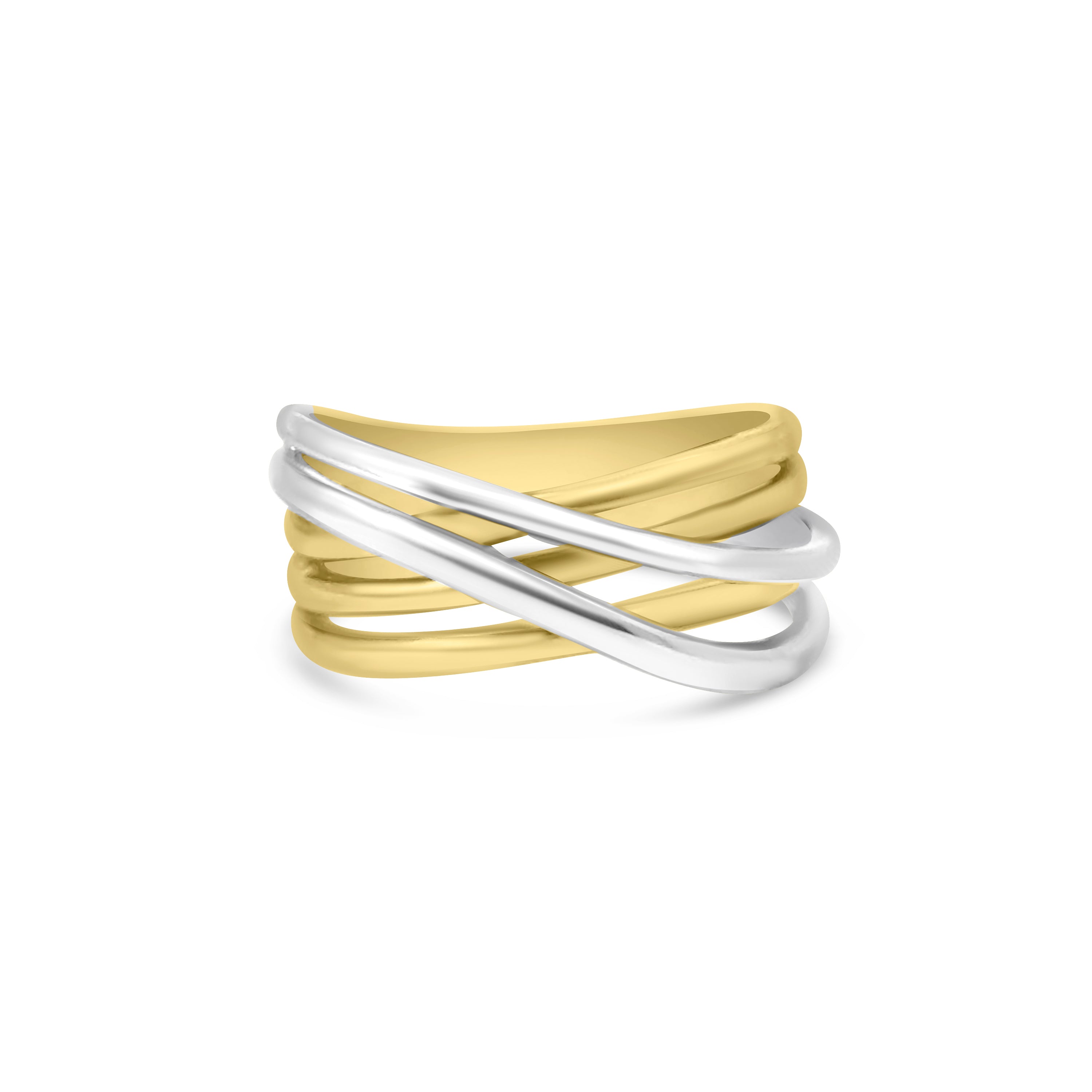 9kt White and Yellow Dress Ring