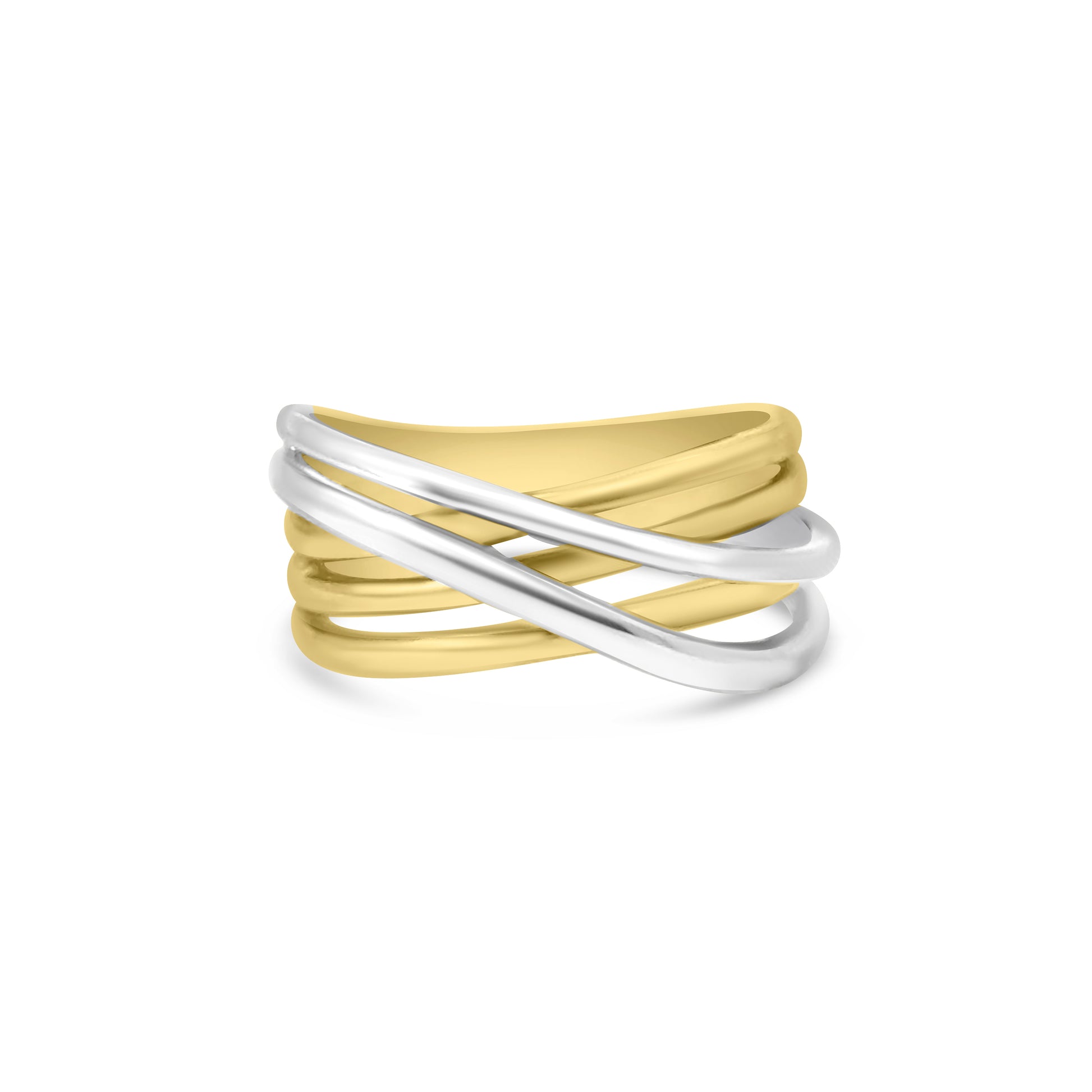 9kt White and Yellow Dress Ring