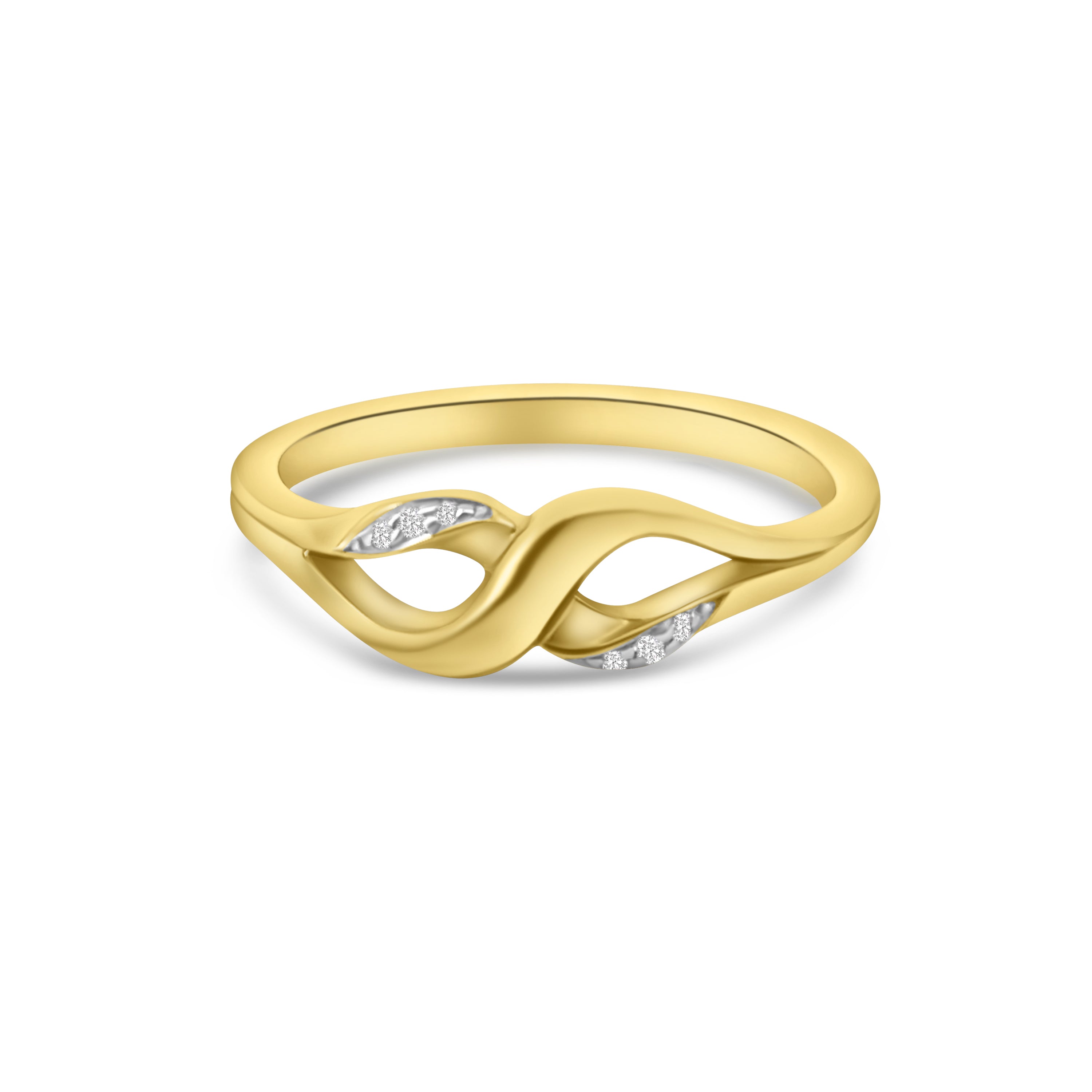 9kt Diamond Twist Dress Ring