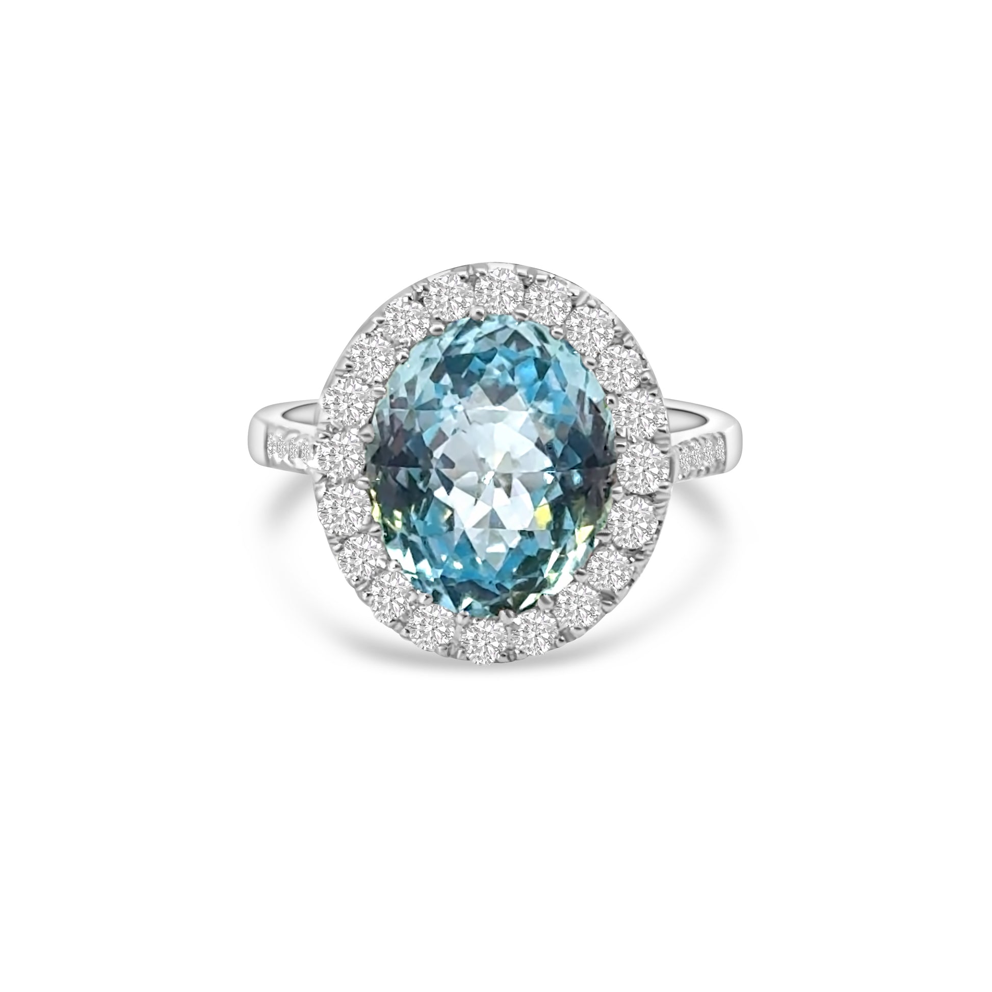 18kt Blue Topaz and Diamond Dress Ring