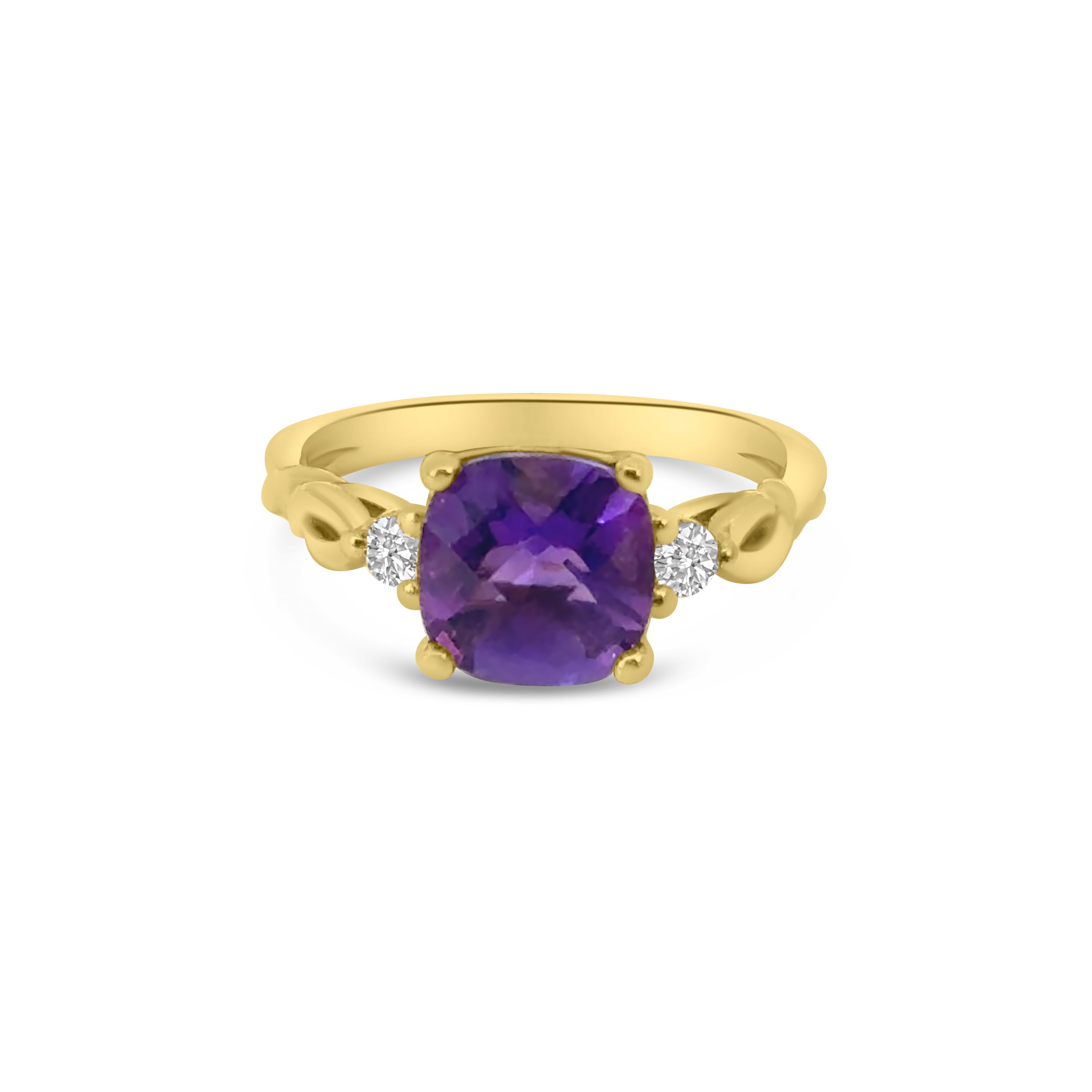 9kt Amethyst and Diamond Dress Ring