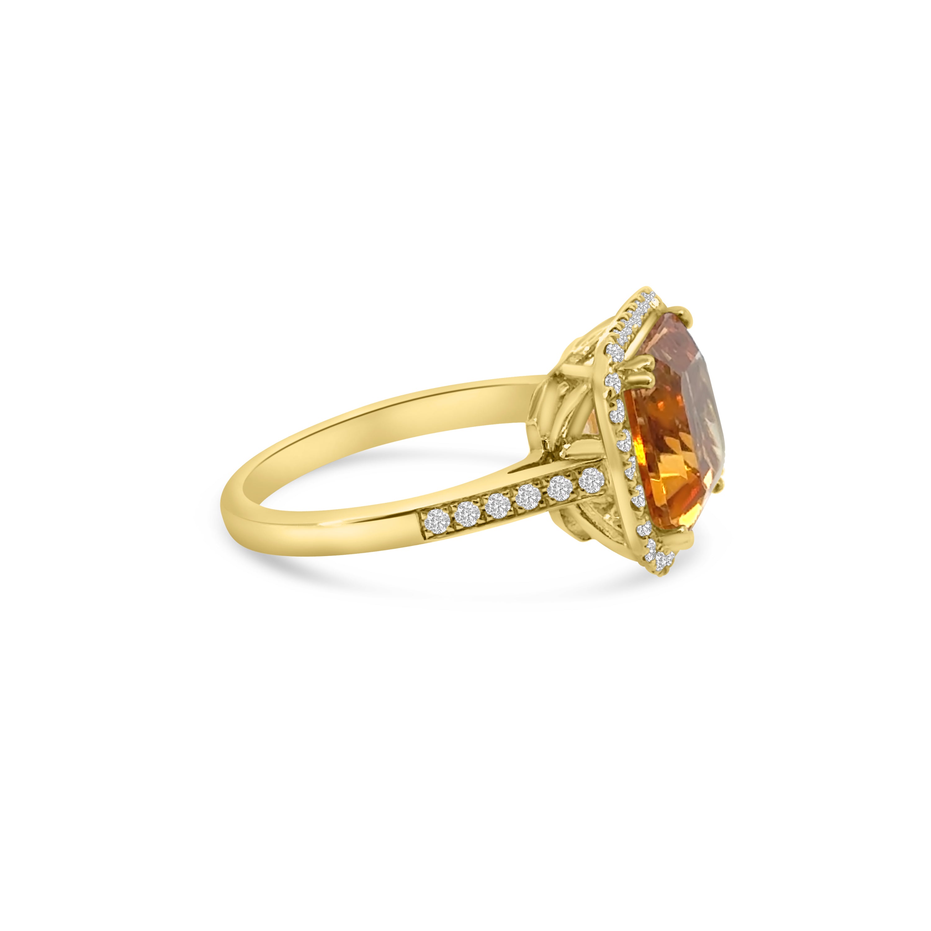 9kt Citrine and Diamond Dress Ring