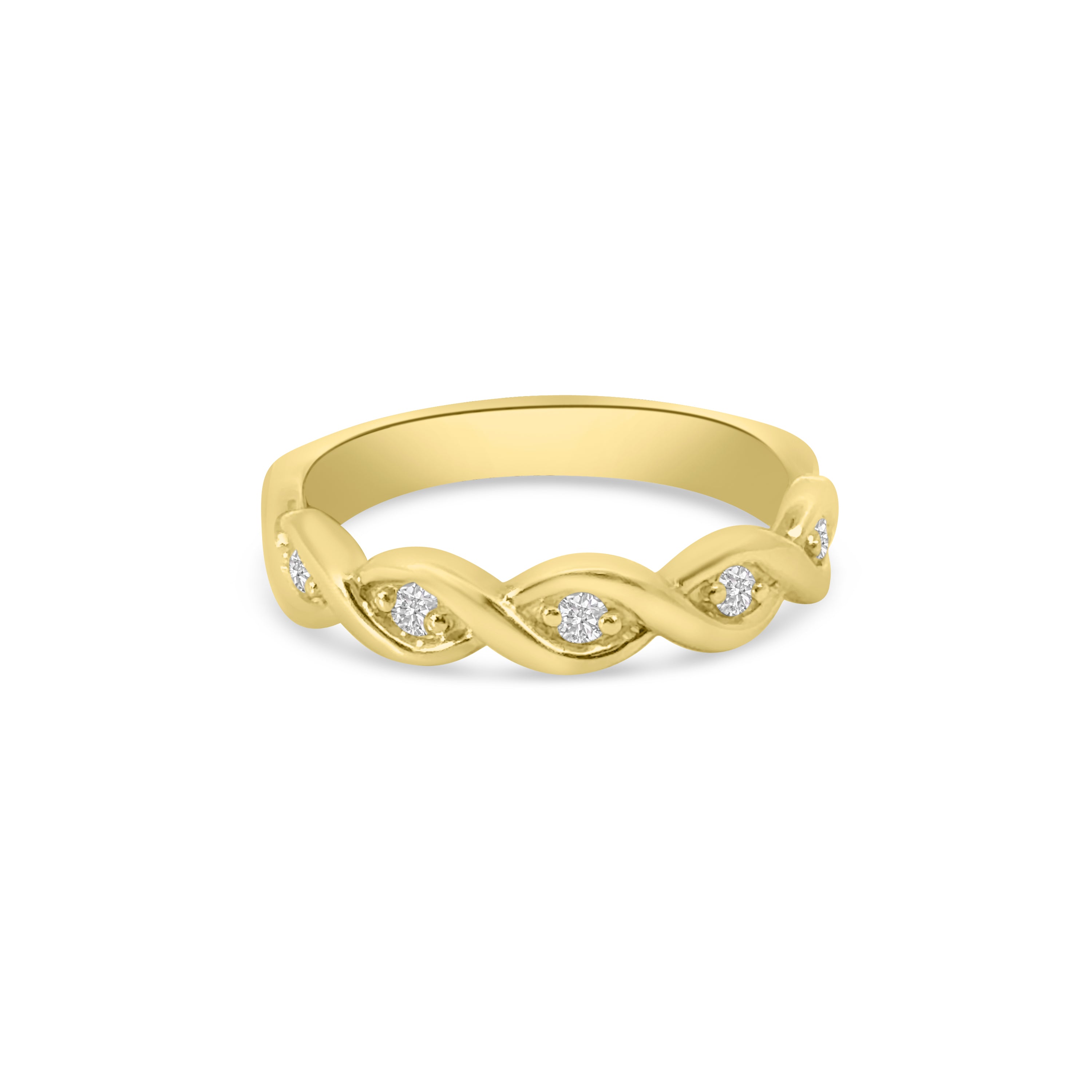 9kt Twist Diamond Dress Ring