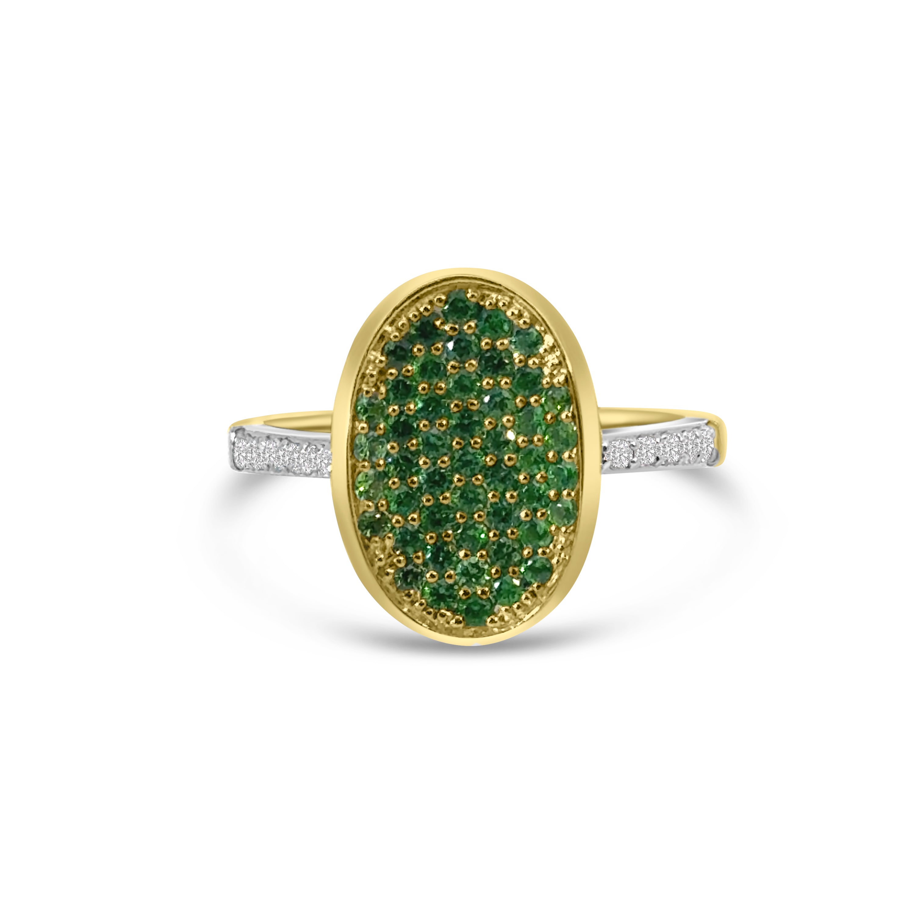 9kt Tsavorite and Diamond