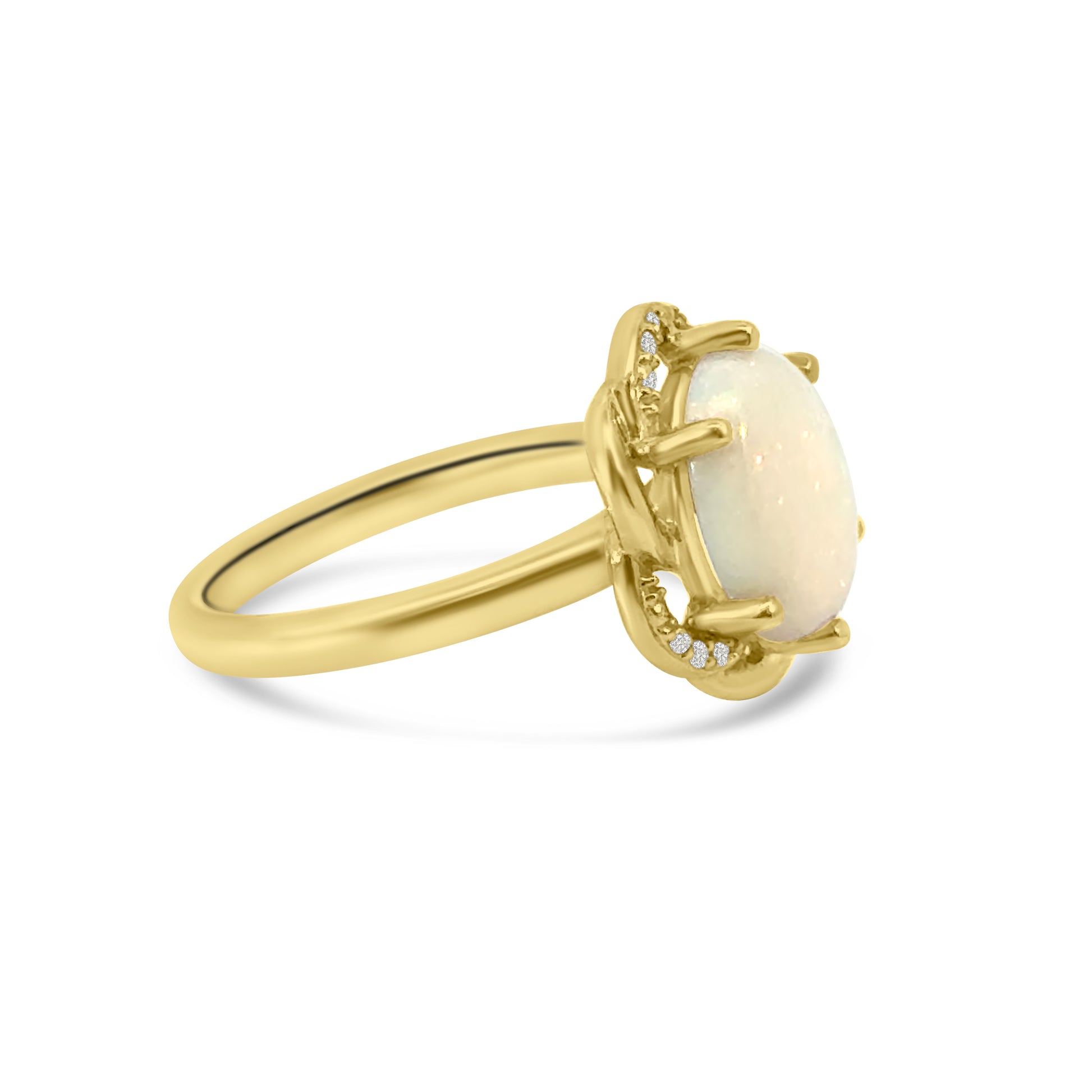 9kt Opal and Diamond Dress Ring
