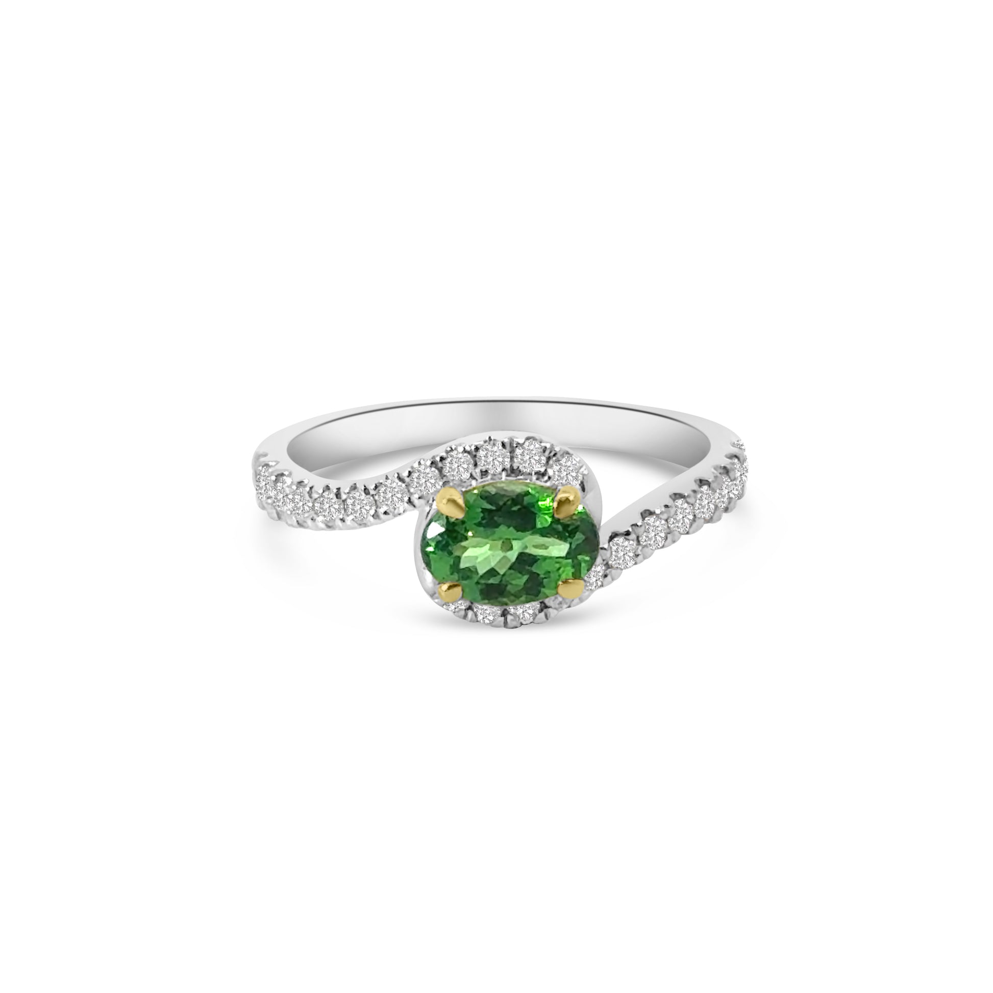 18kt Tsavorite and Diamond Dress Ring