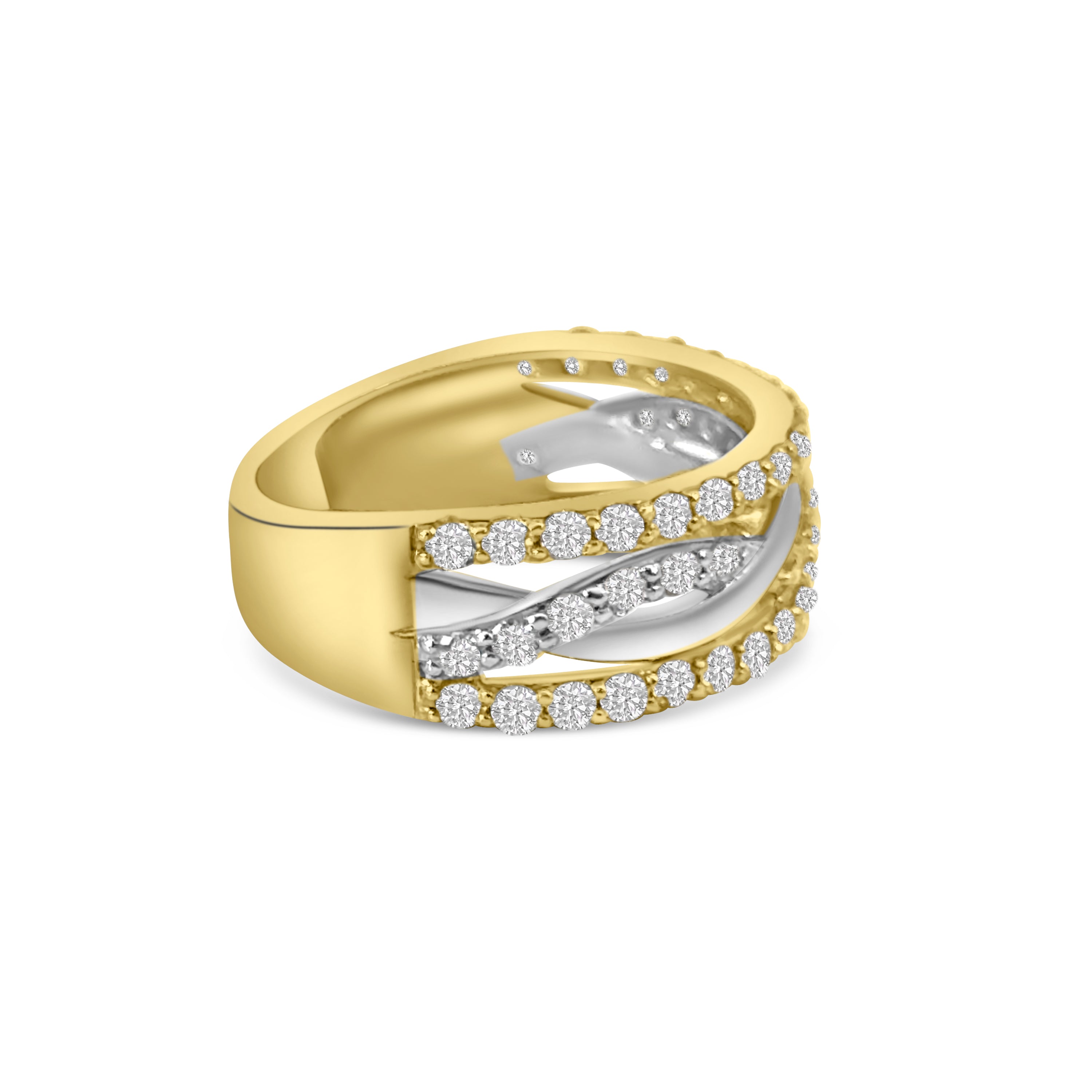 9kt Diamond Twist Dress Ring