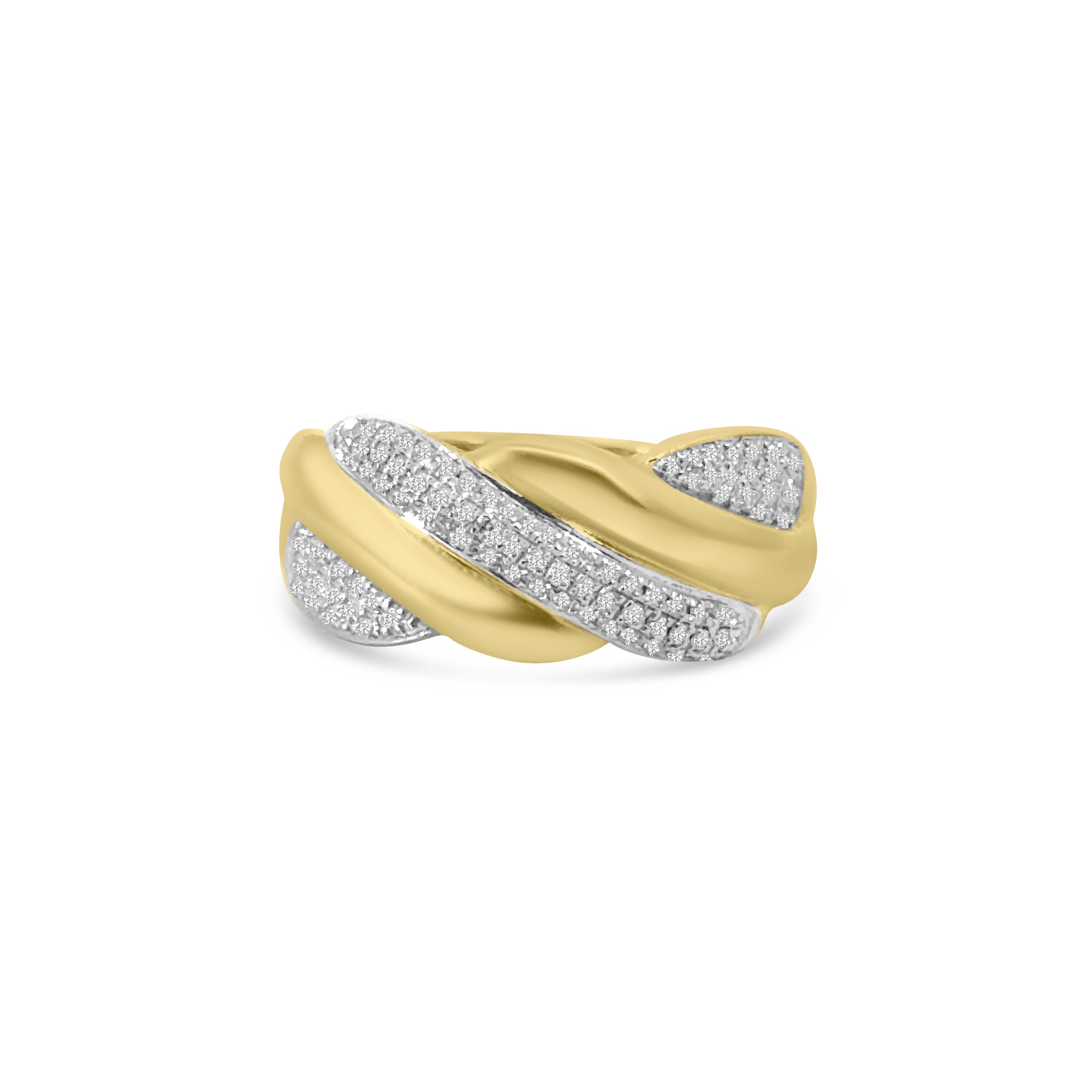 9kt Diamond Twist Dress Ring