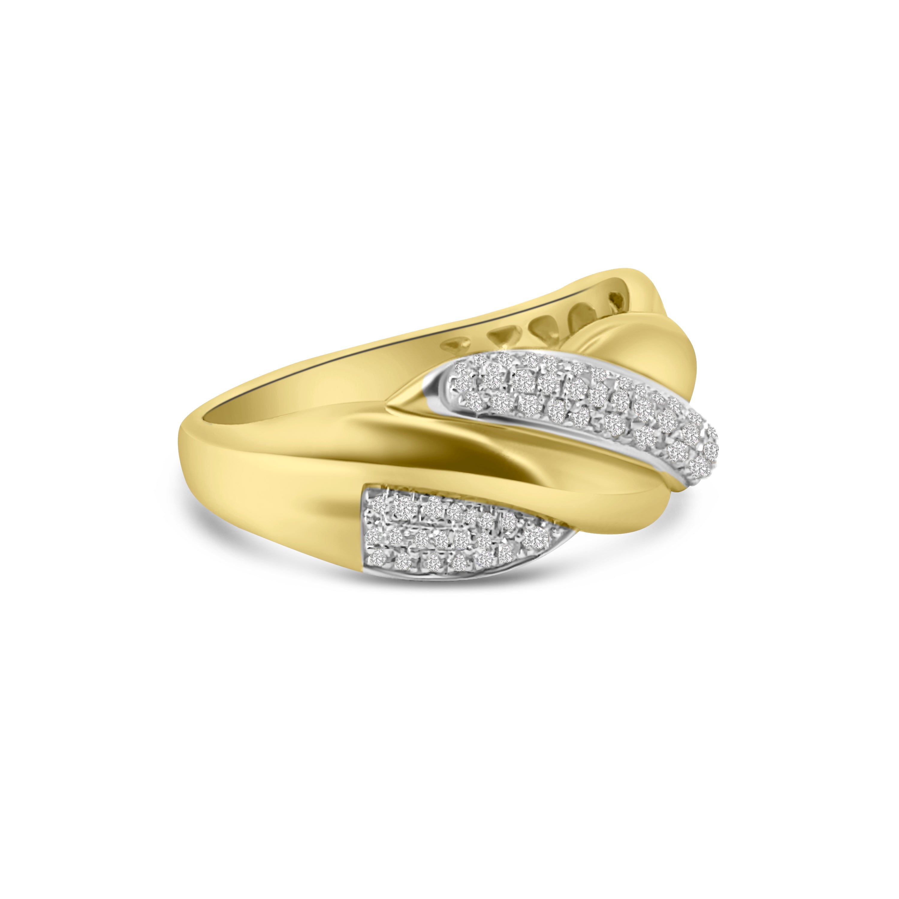 9kt Diamond Twist Dress Ring