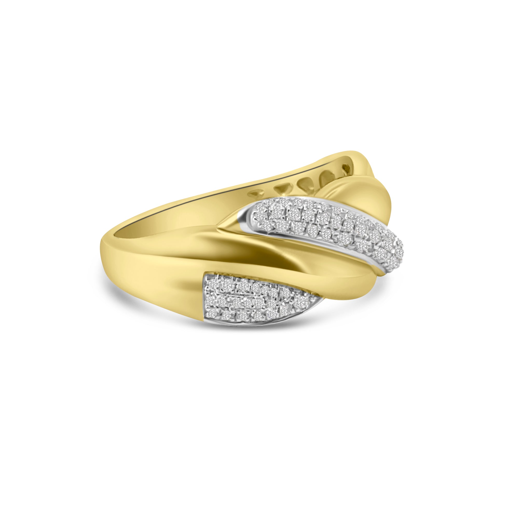 9kt Diamond Twist Dress Ring