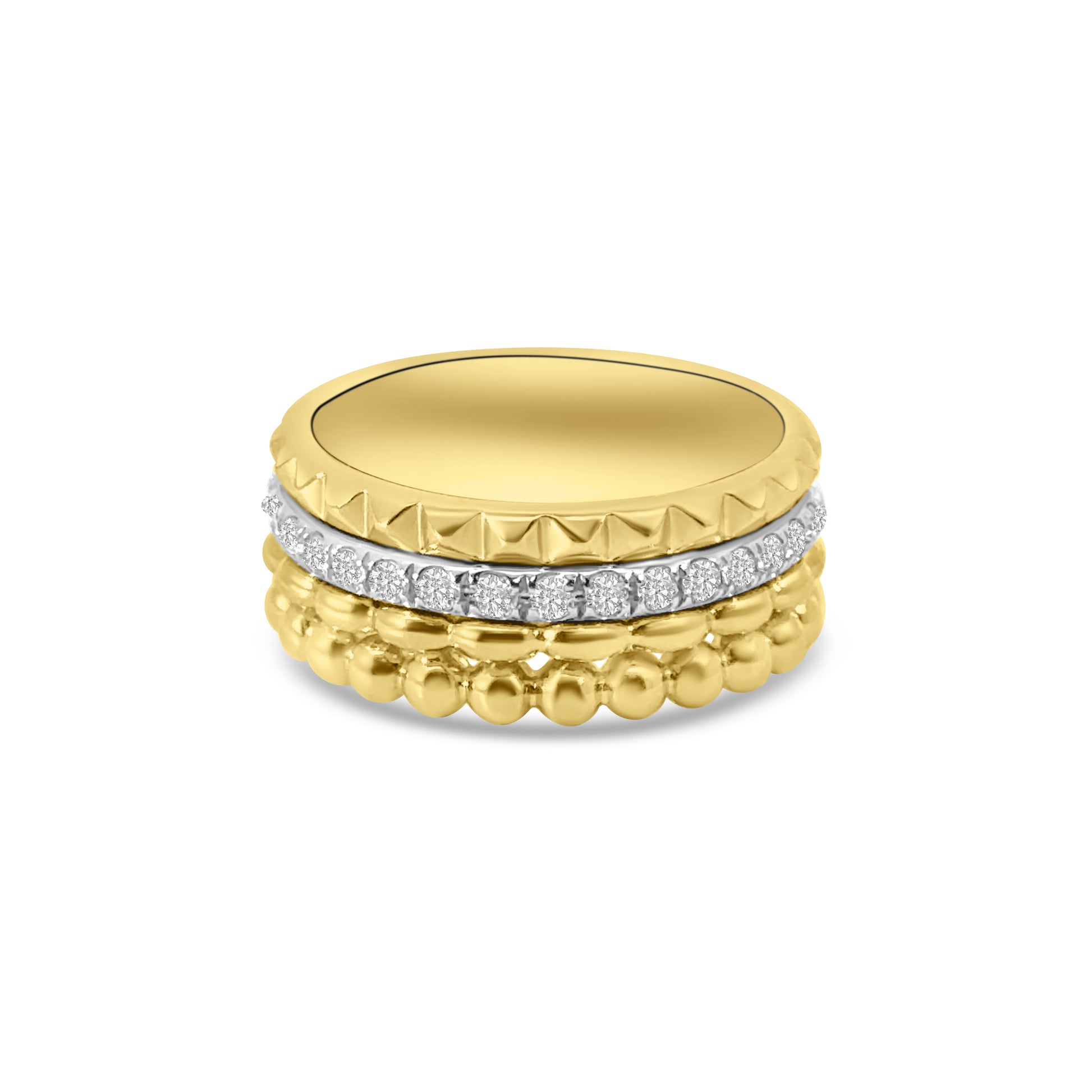 9kt Diamond Textured Dress Ring