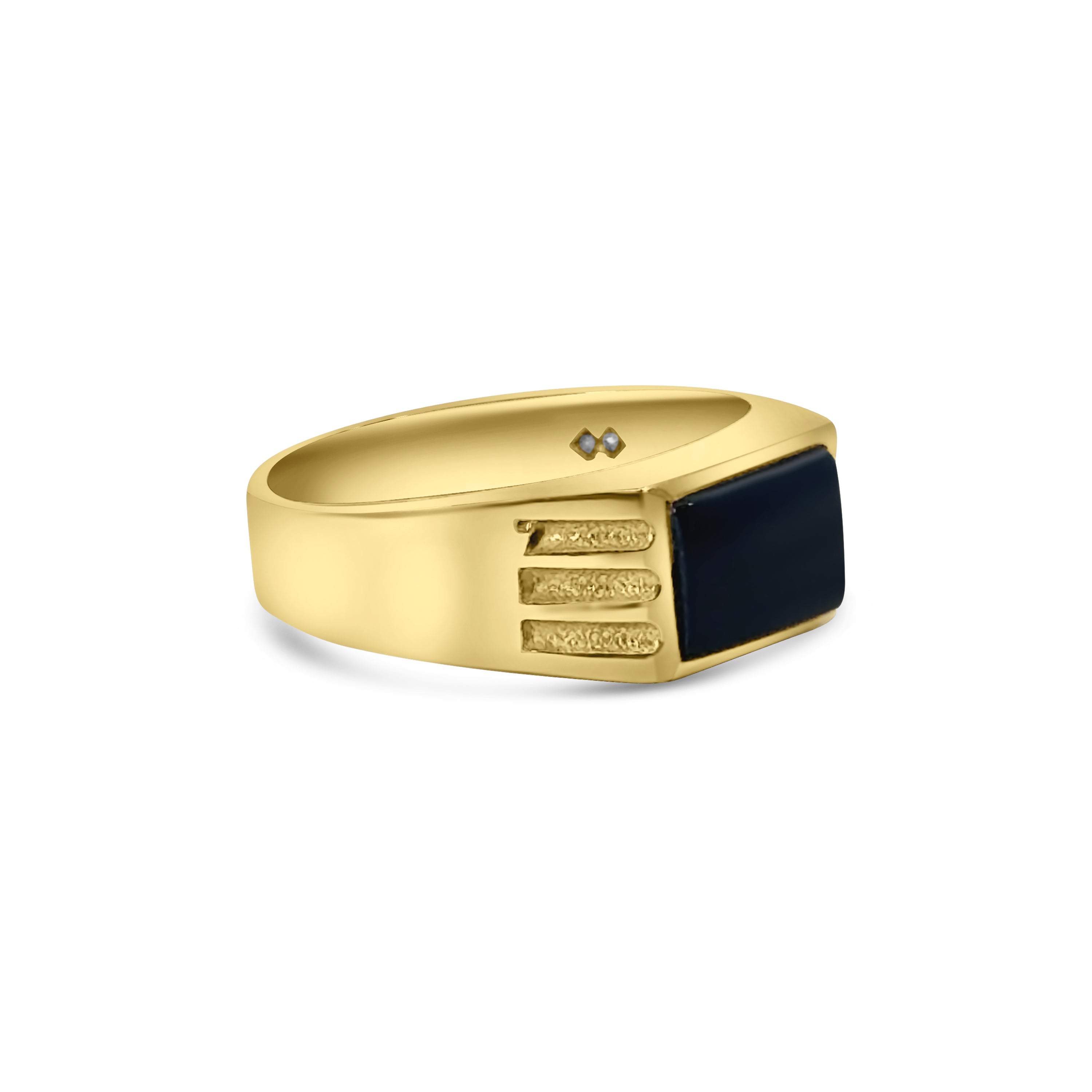 9kt Black Onyx Signet Ring