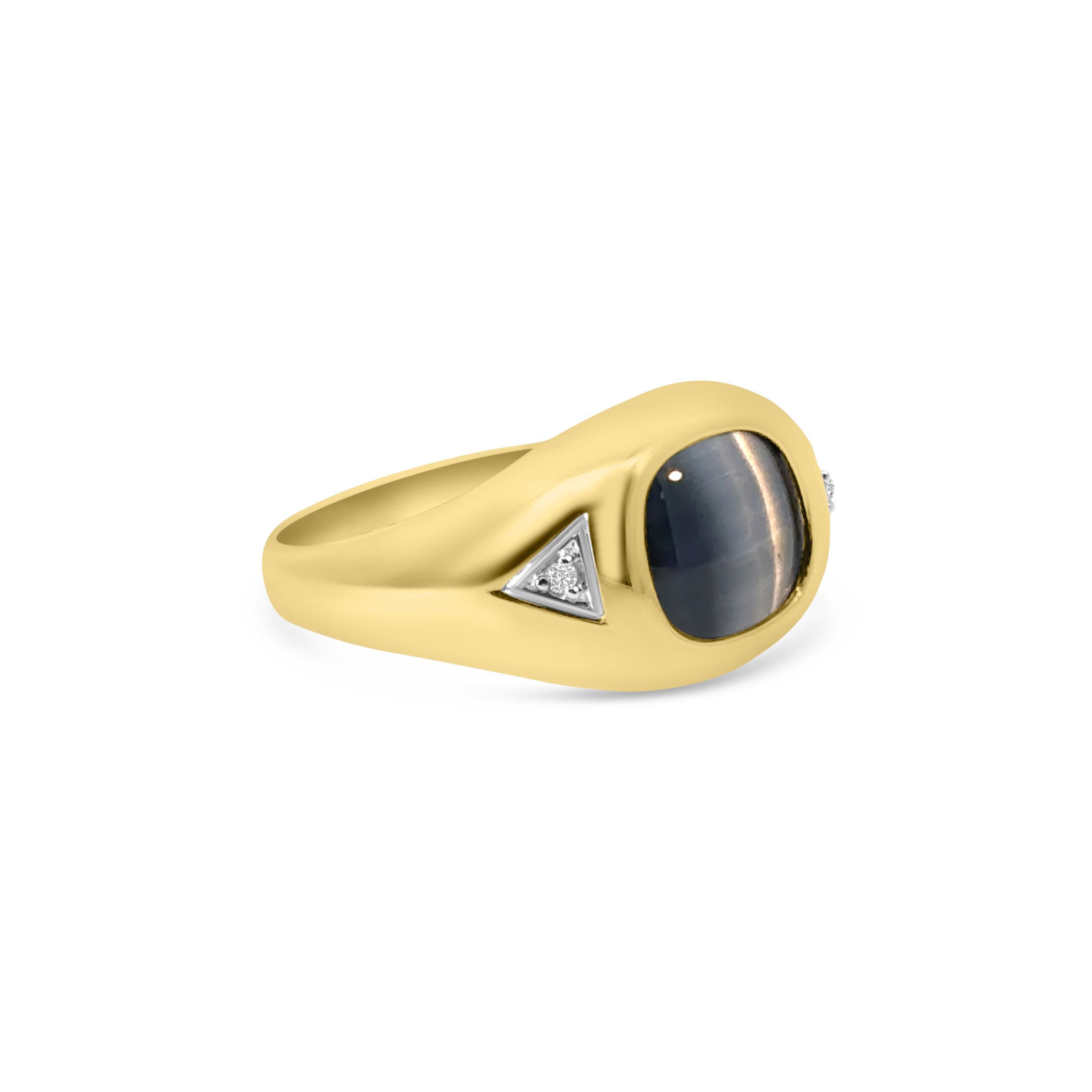 9kt Catseye and Diamond Dress Ring