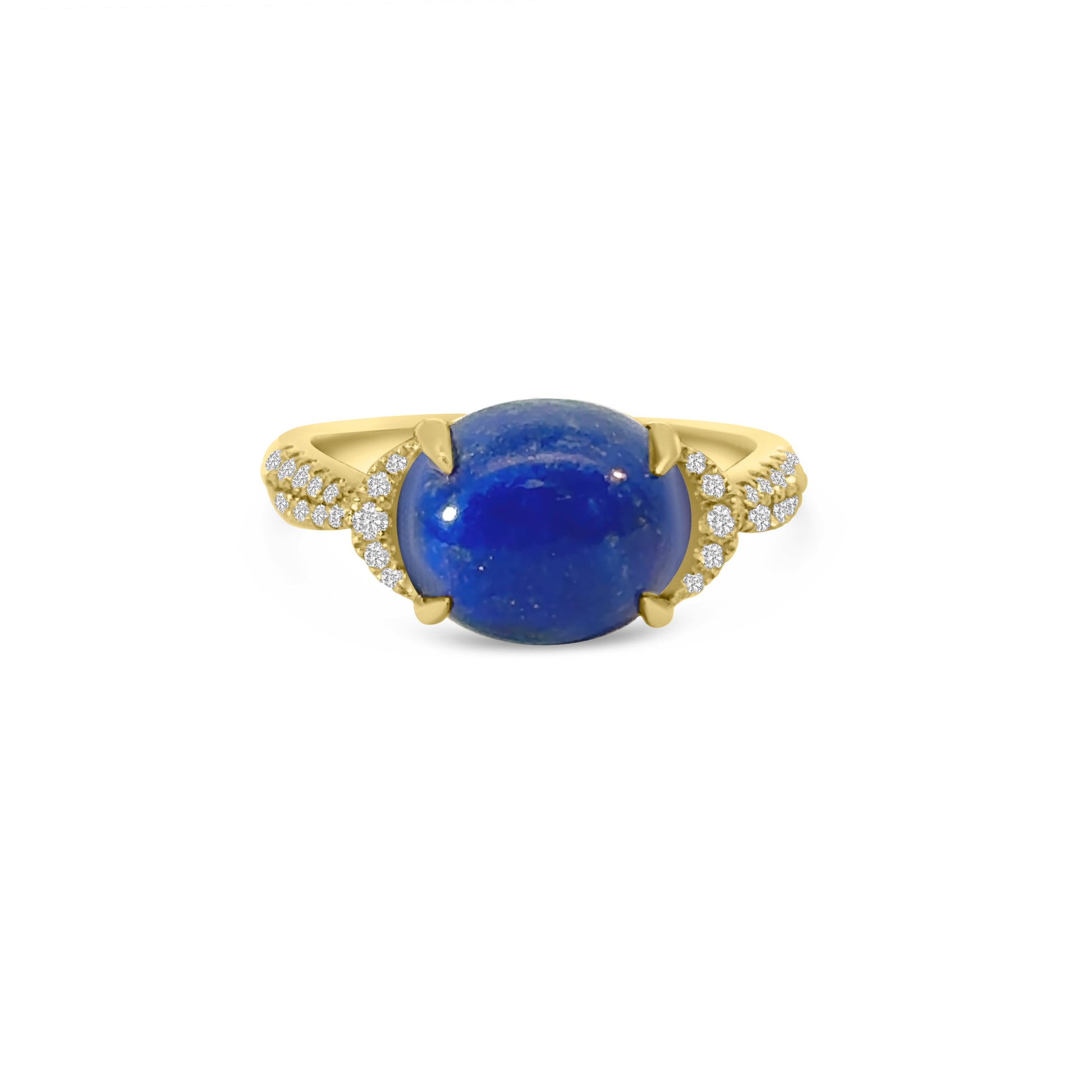 9kt Lapis and Diamond Dress Ring