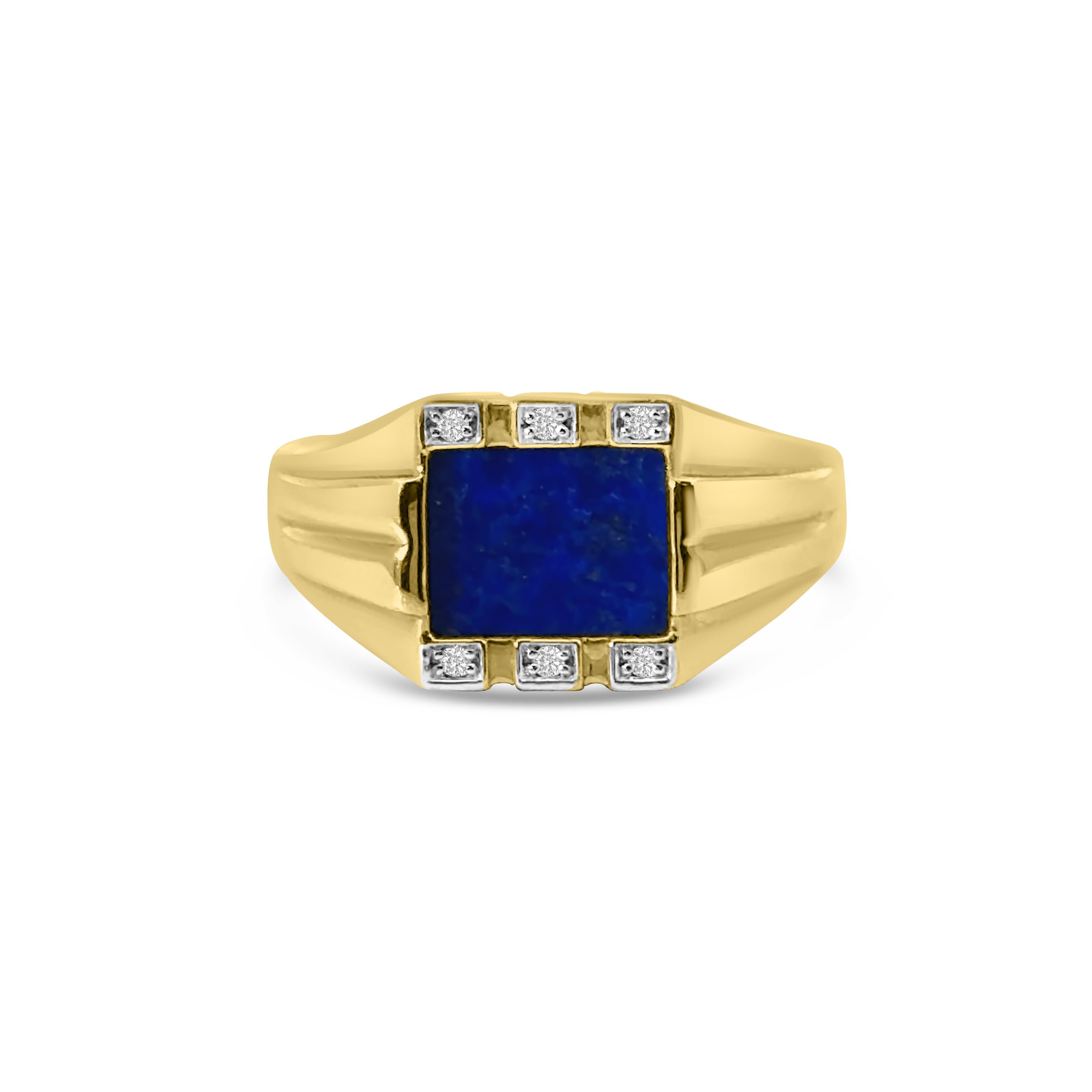 9kt Lapis and Diamond Dress Ring