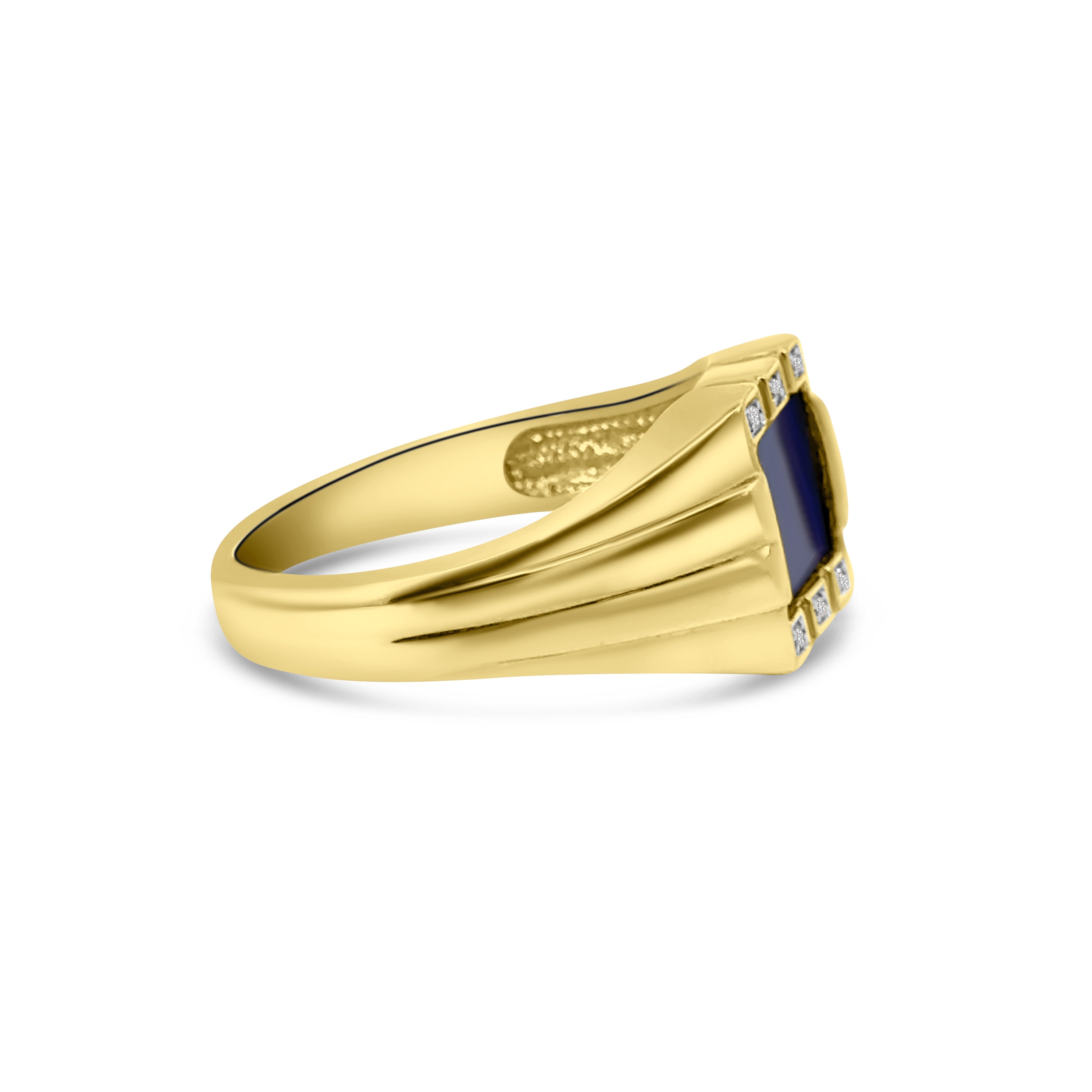 9kt Lapis and Diamond Dress Ring