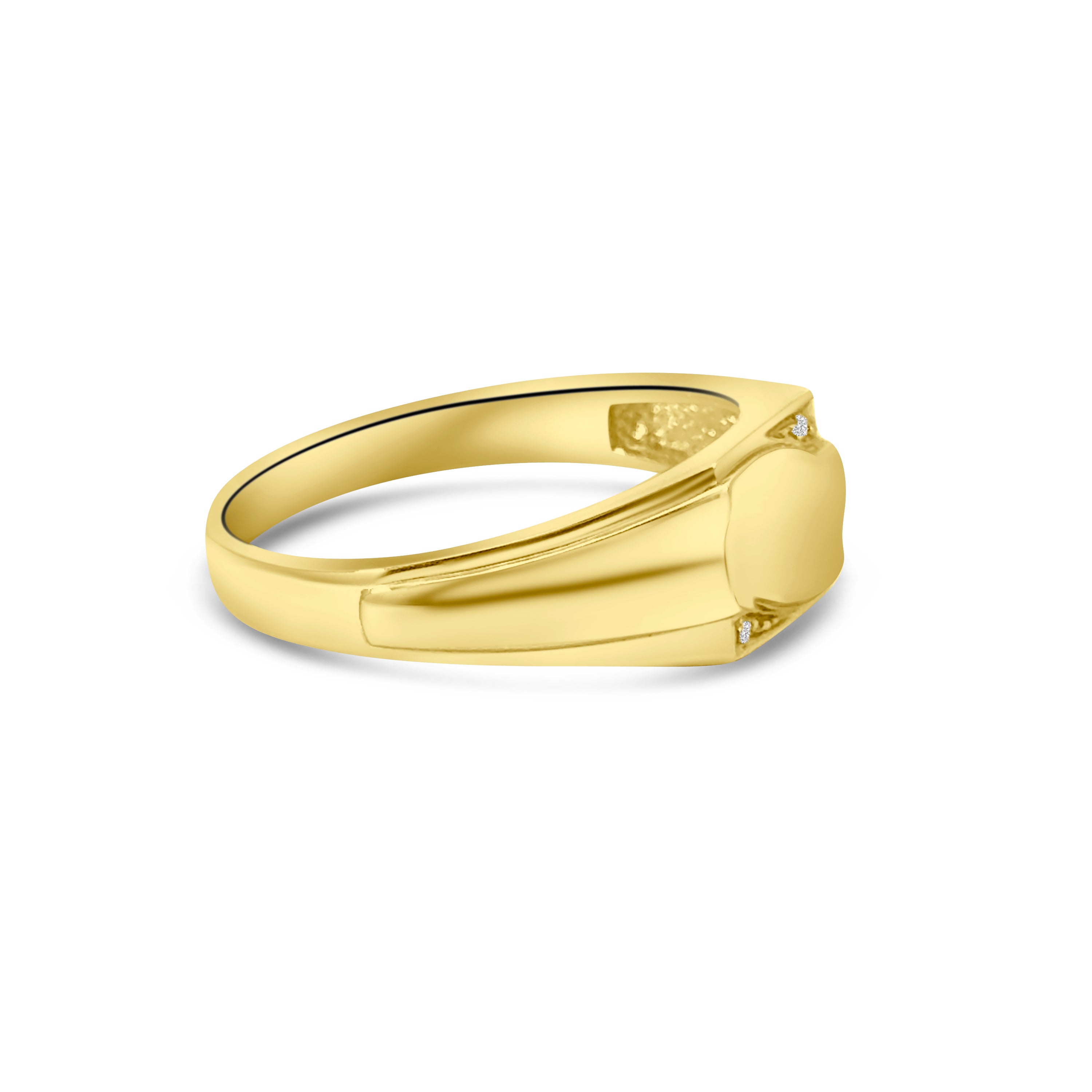 9kt Diamond Signet Ring