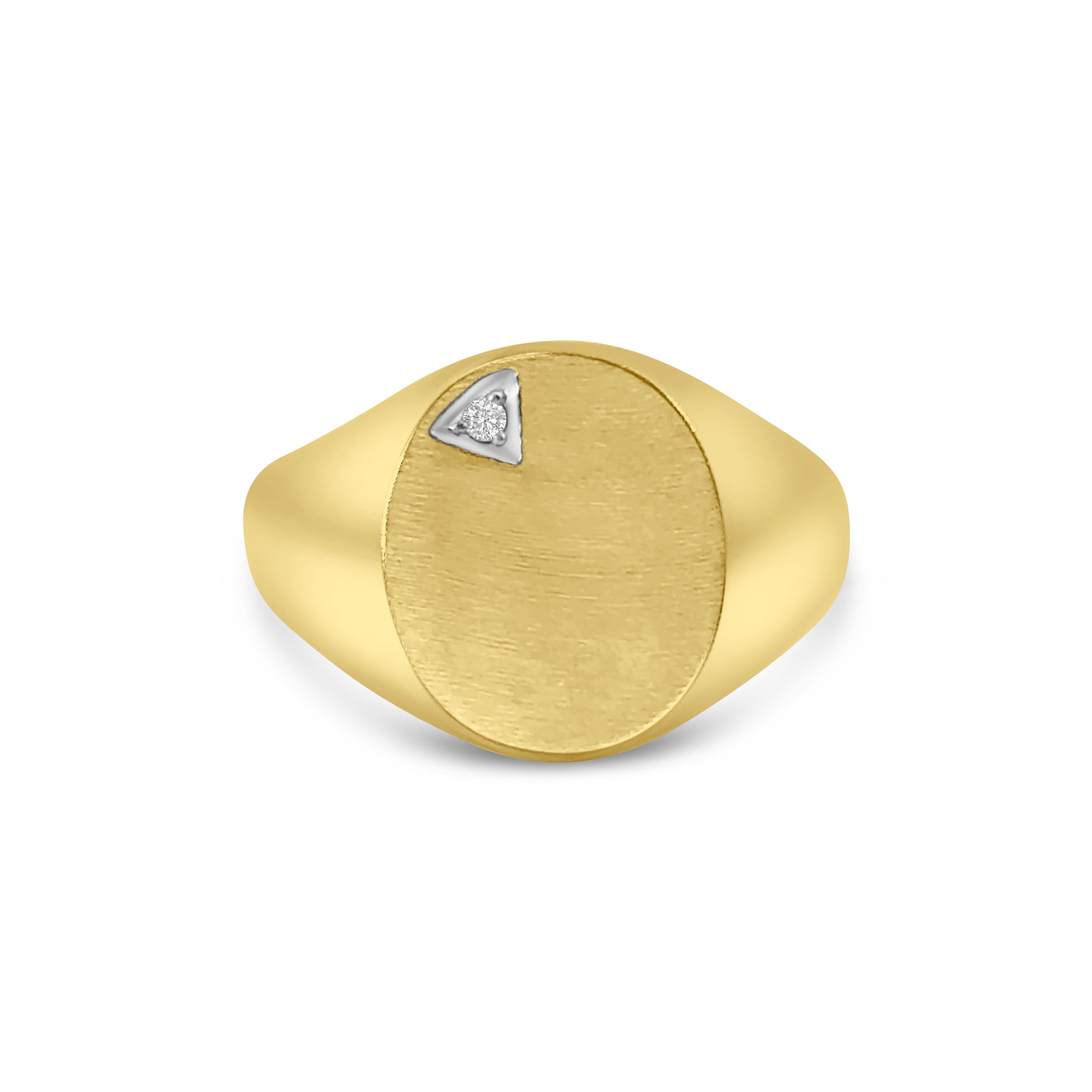9kt Diamond Signet Ring