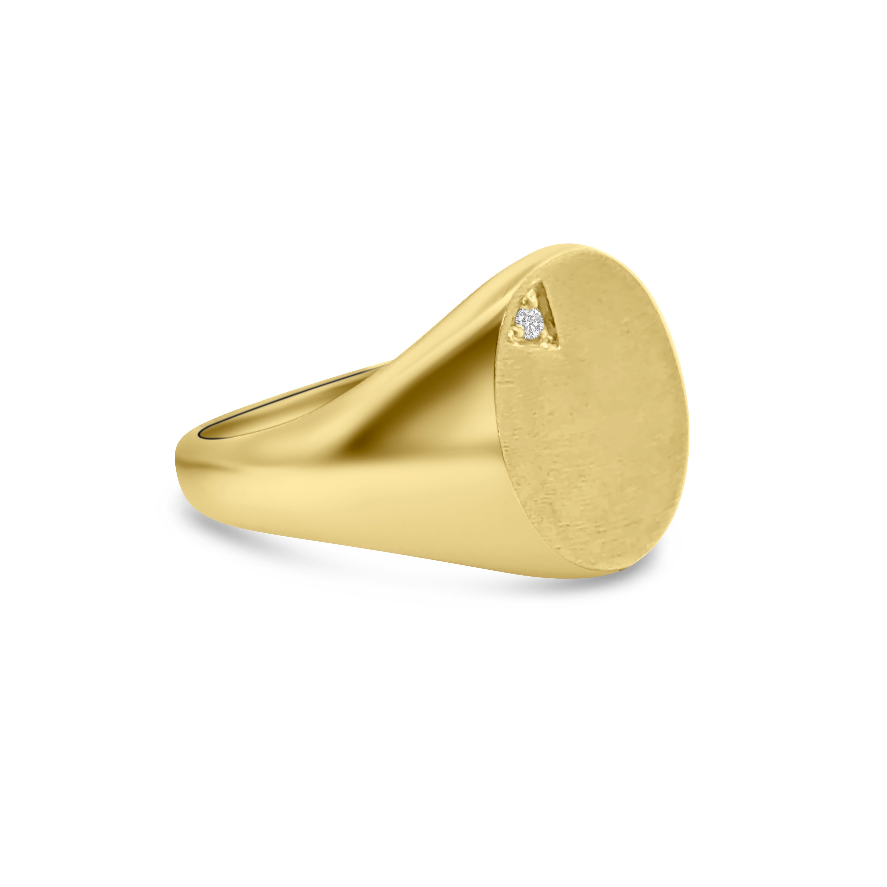 9kt Diamond Signet Ring