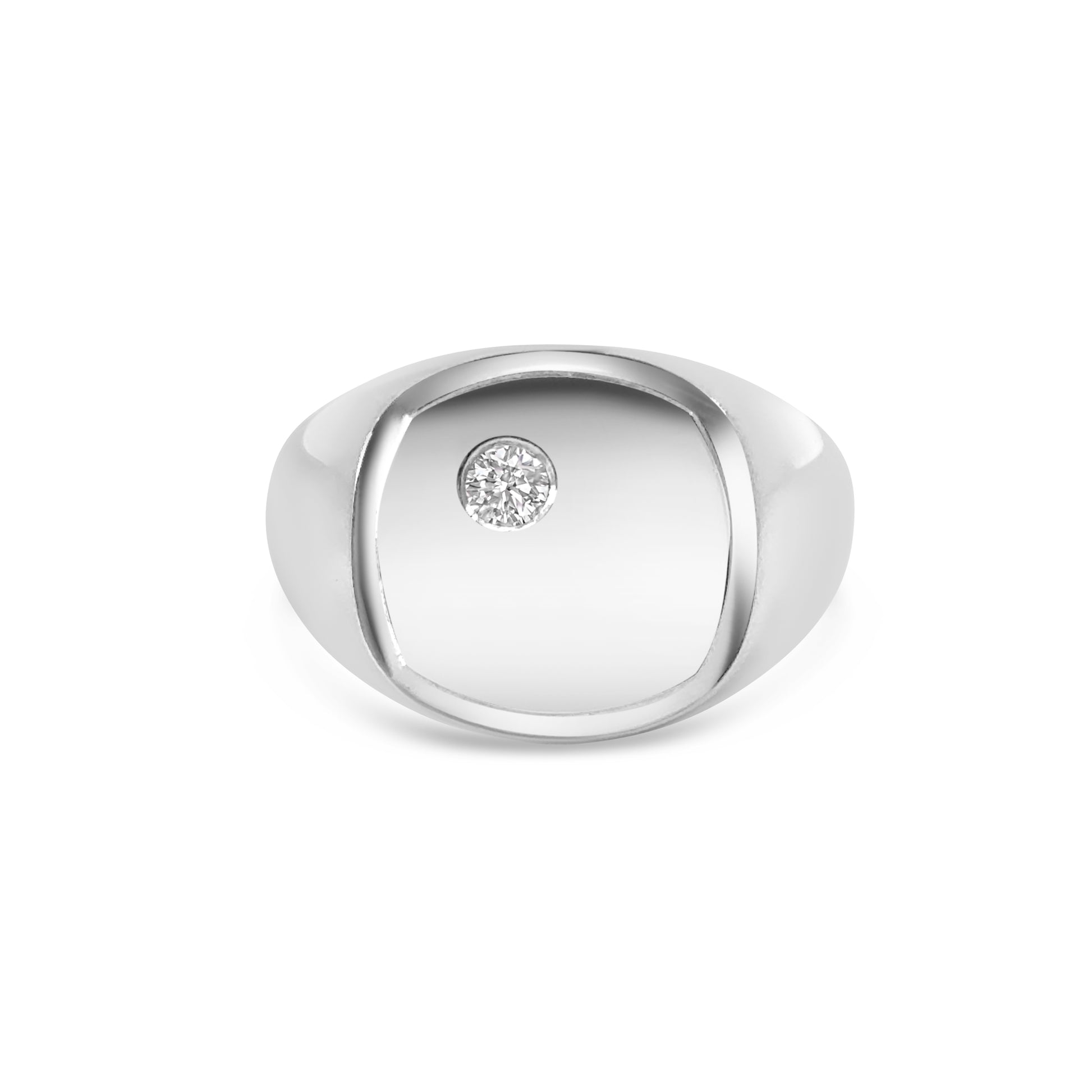 9kt Diamond Signet Ring