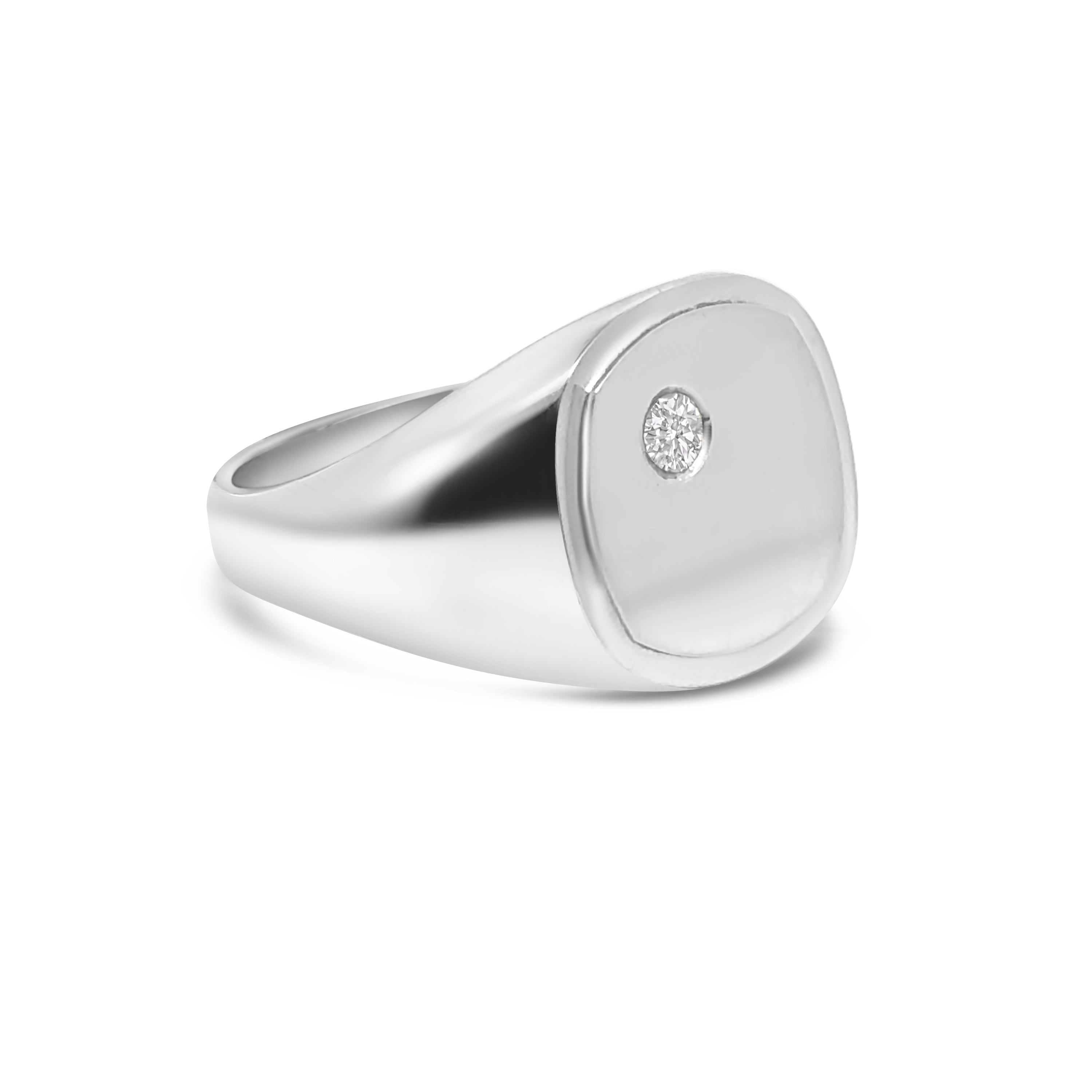 9kt Diamond Signet Ring