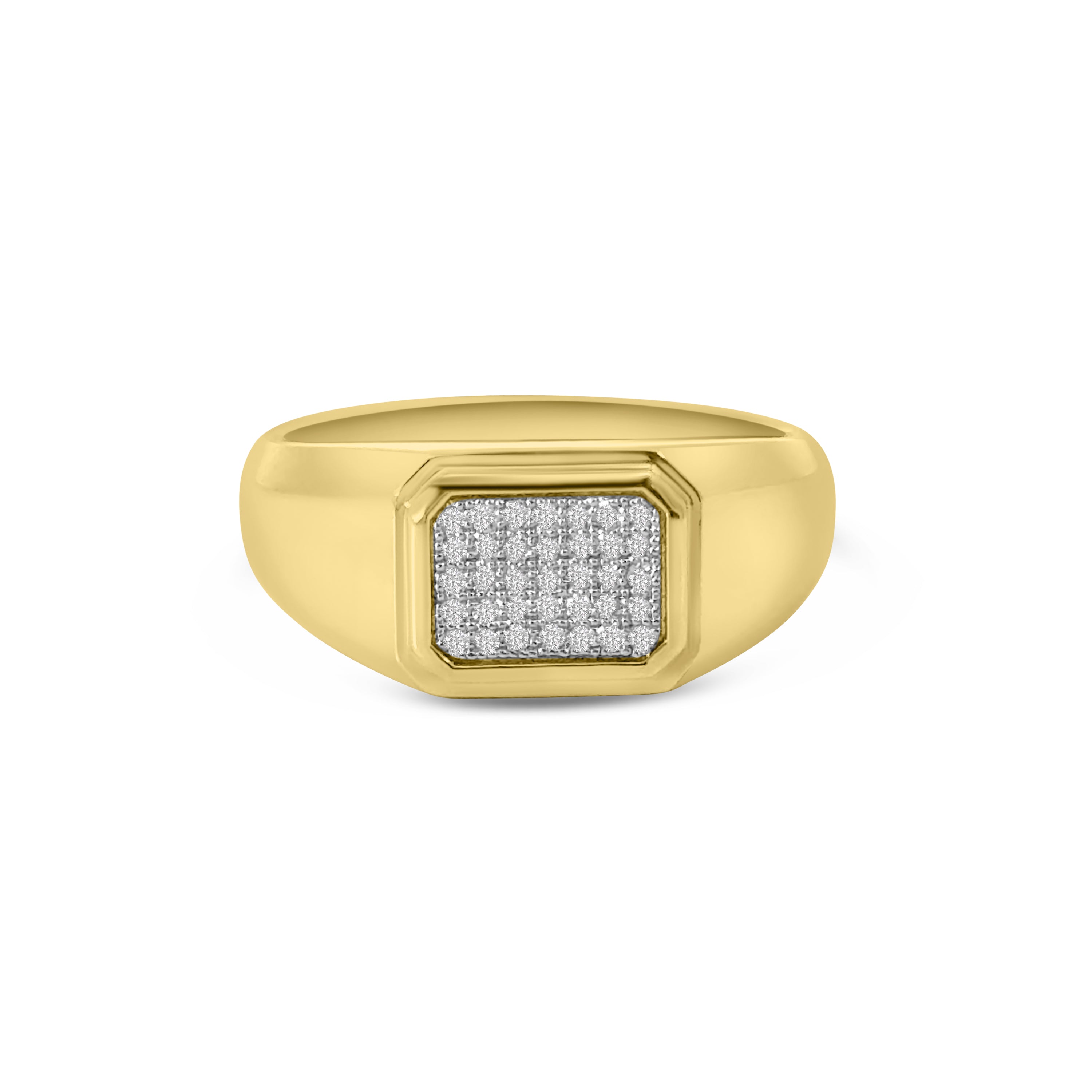 9kt Diamond Signet Ring