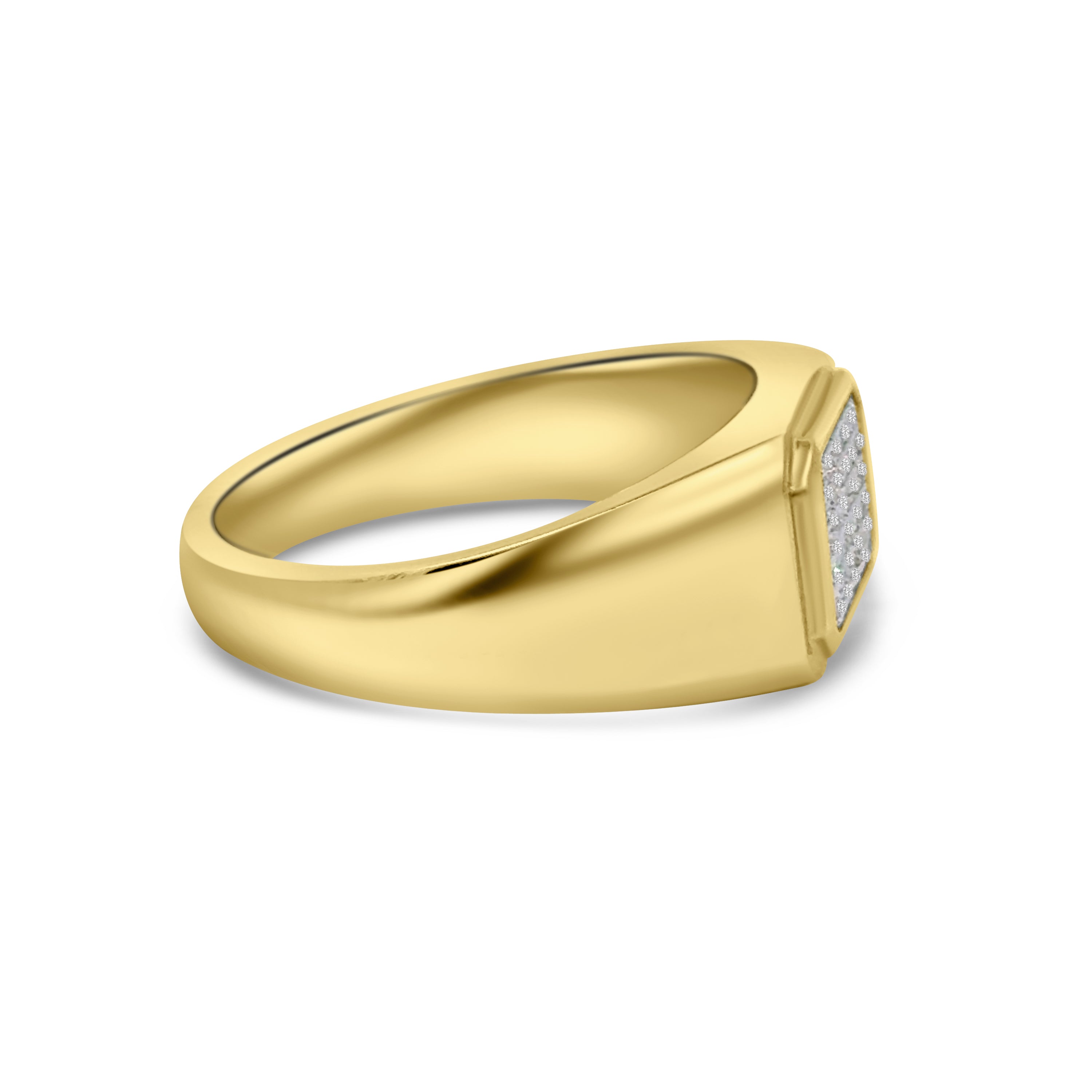 9kt Diamond Signet Ring