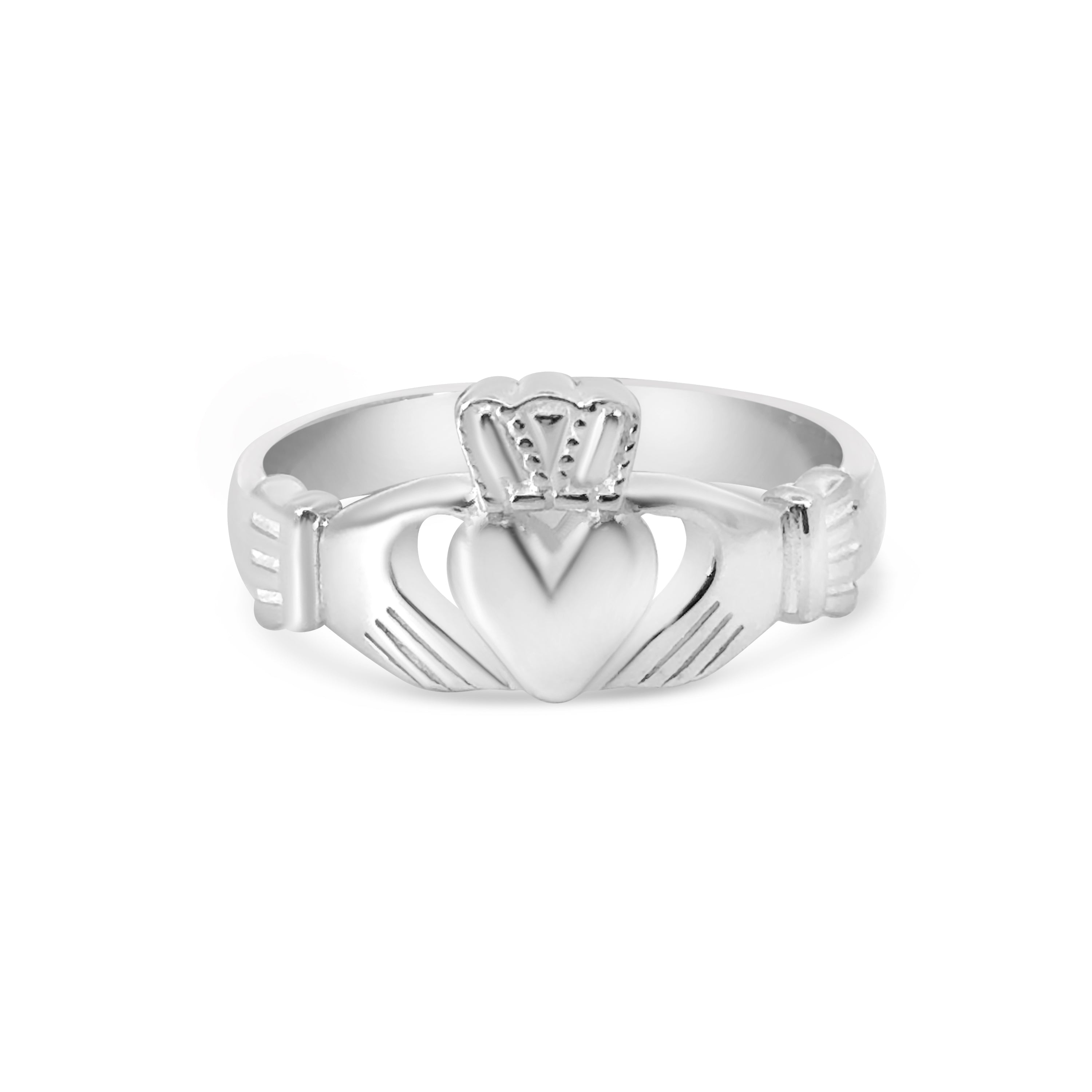 Silver Heavy Claddagh Ring