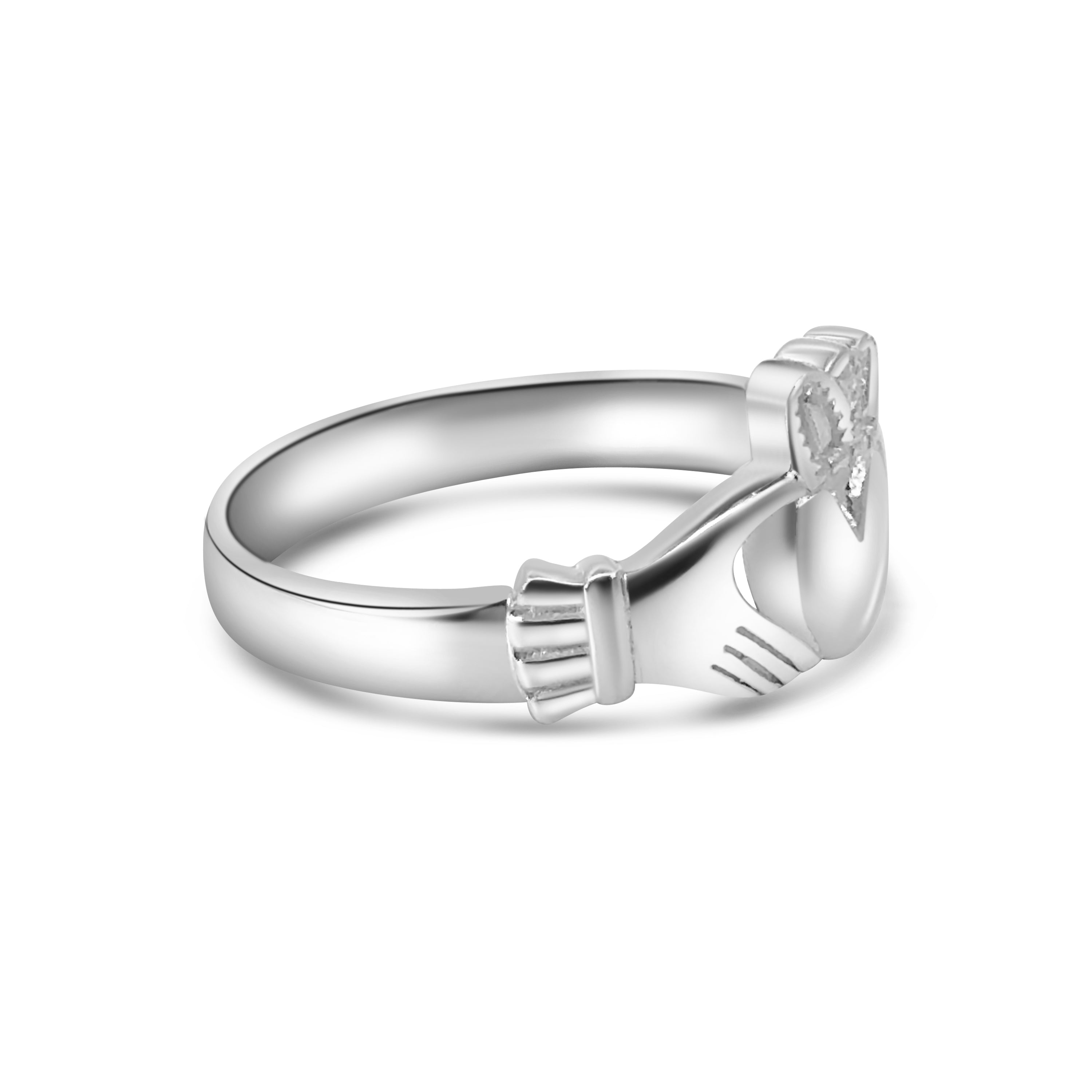Silver Heavy Claddagh Ring
