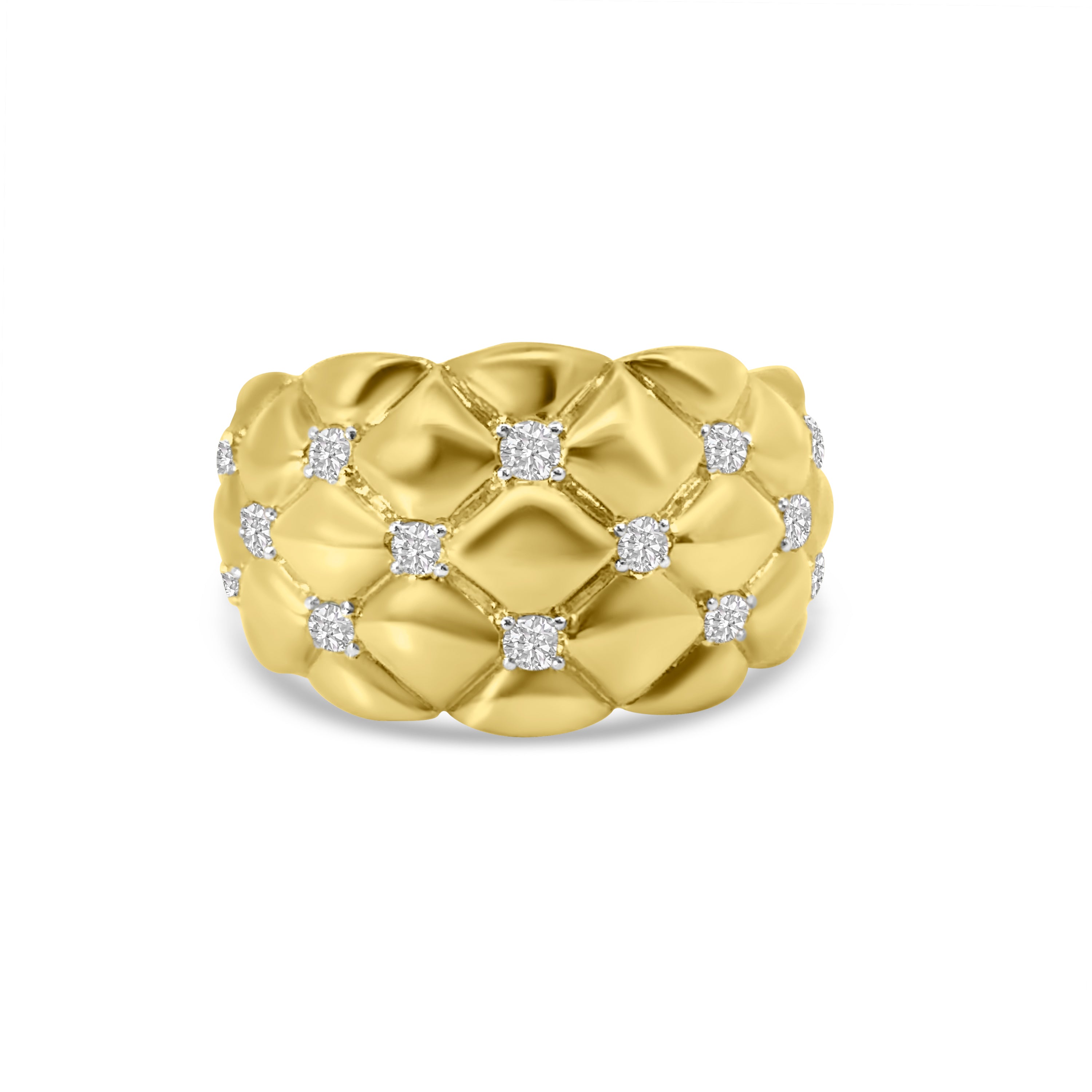 18kt Heavy Diamond Dress Ring