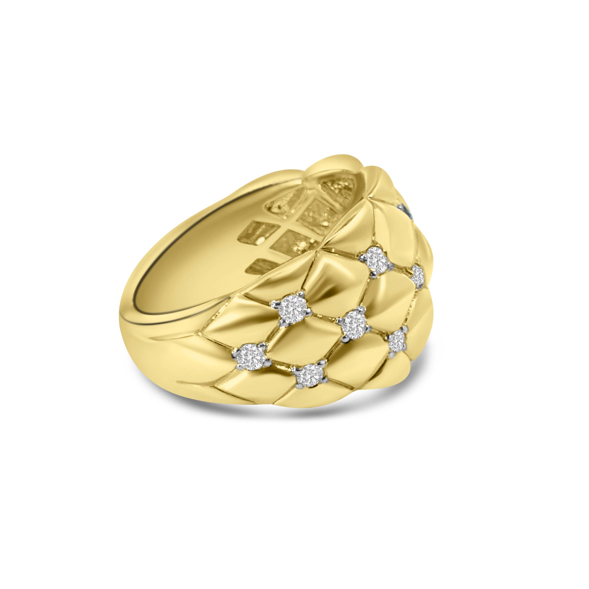 18kt Heavy Diamond Dress Ring