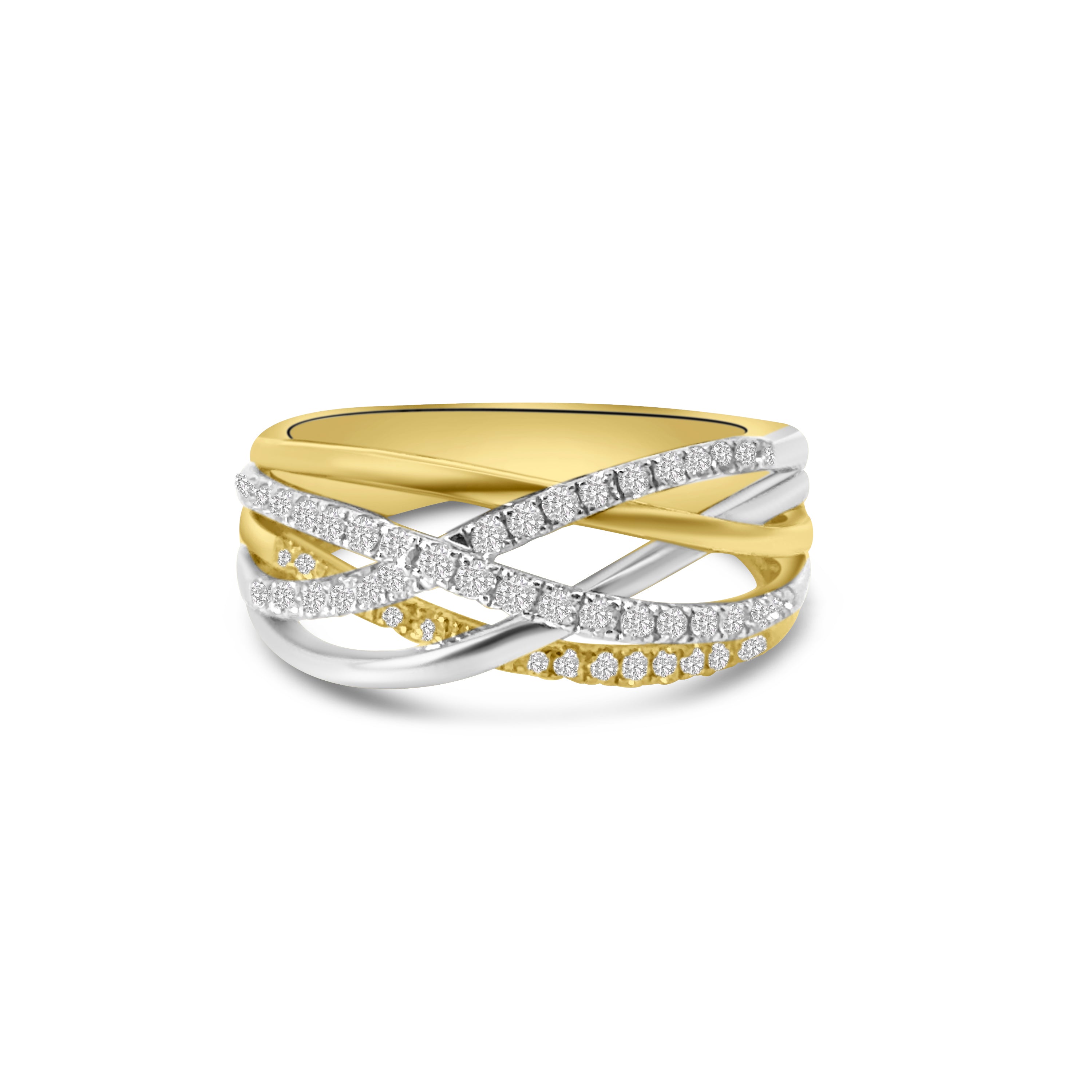 18kt Diamond Twist Dress Ring