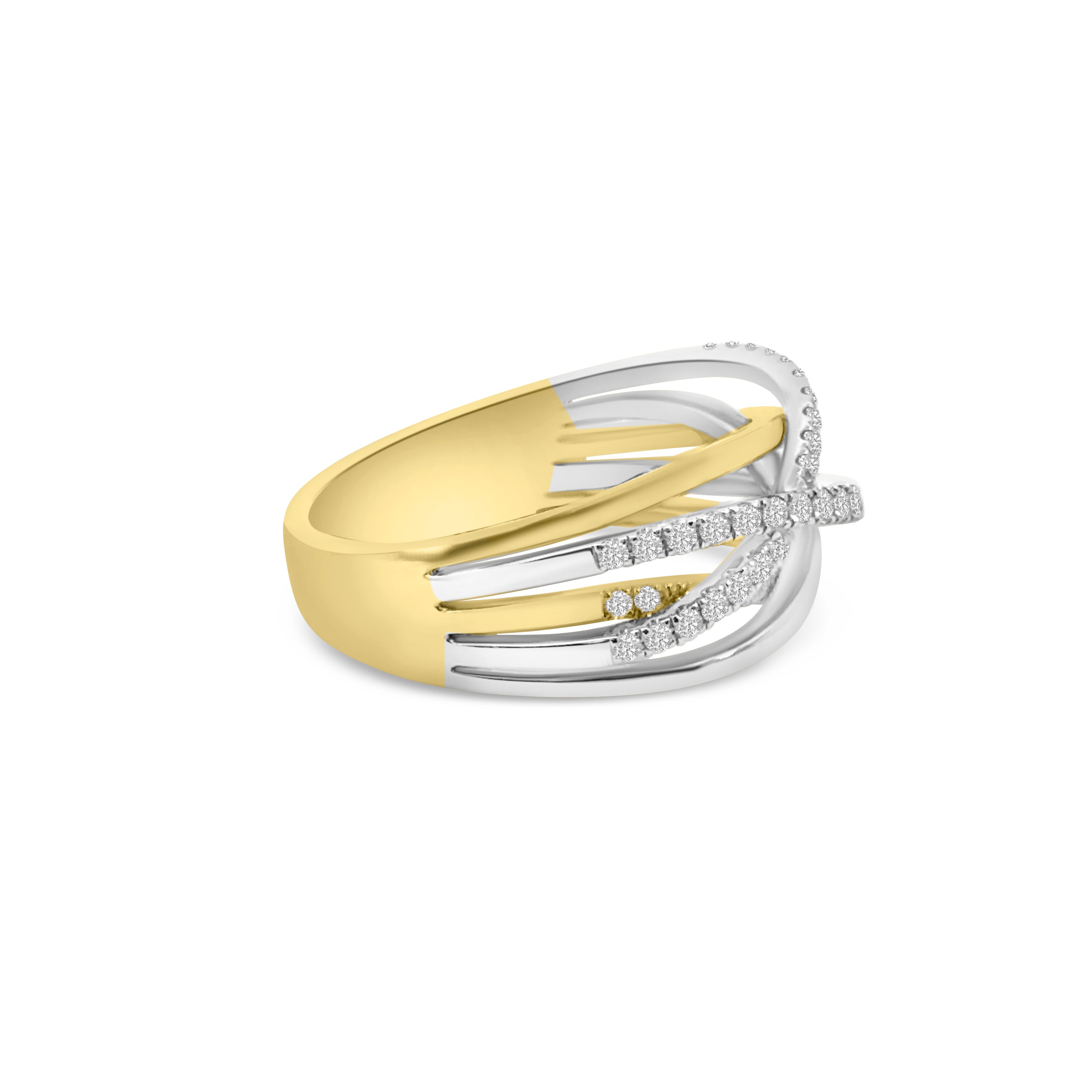 18kt Diamond Twist Dress Ring