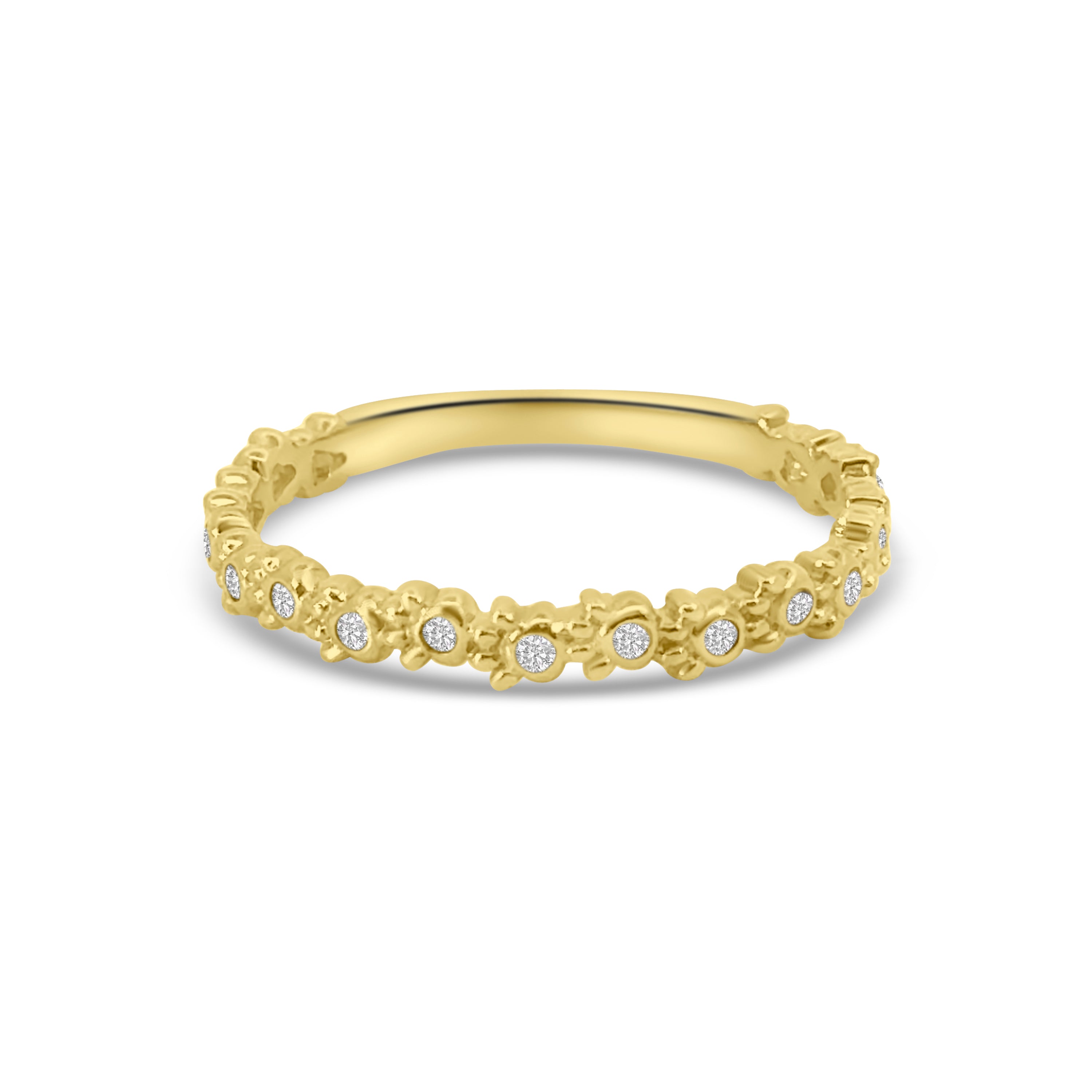 9kt Diamond Paw Print Band
