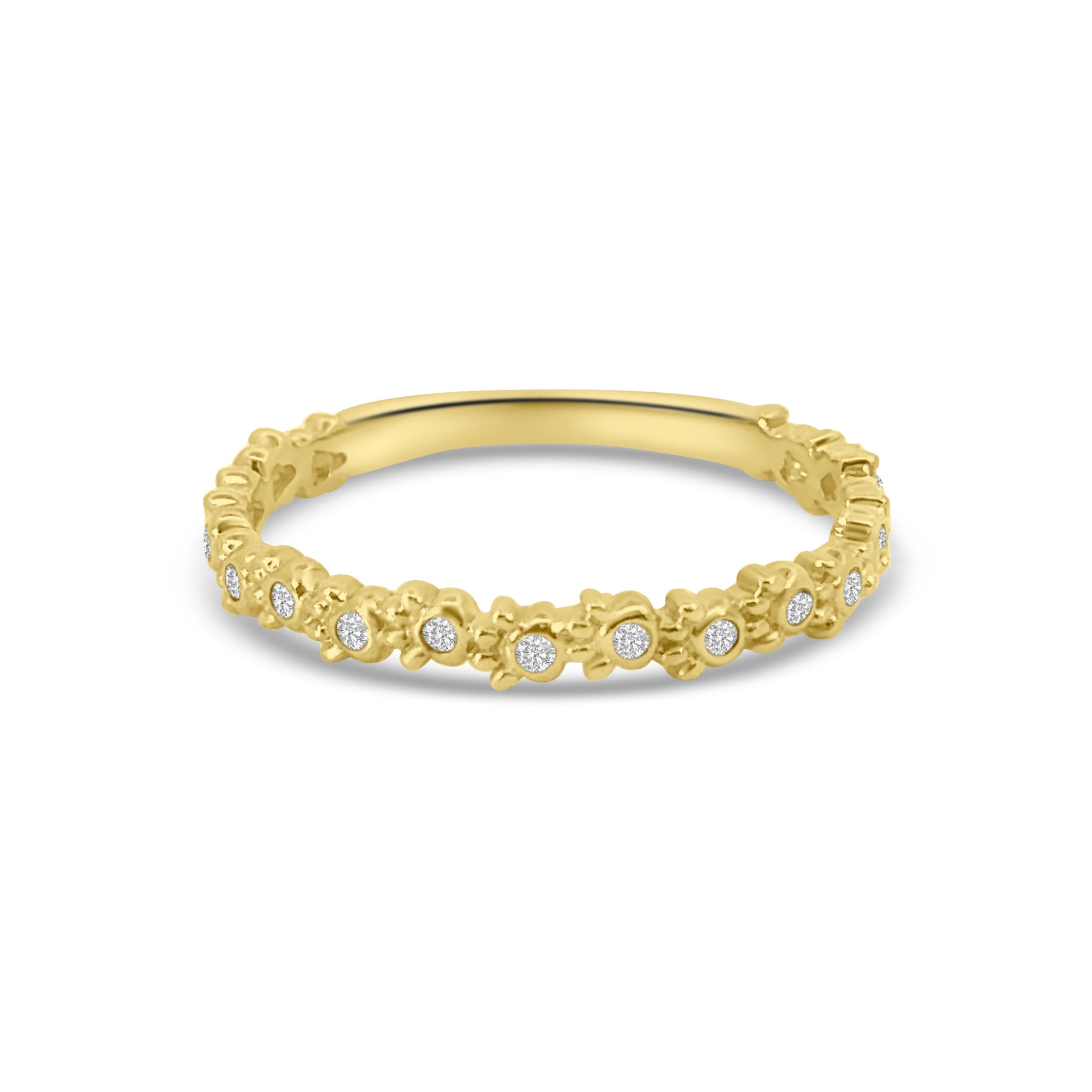 9kt Diamond Paw Print Band