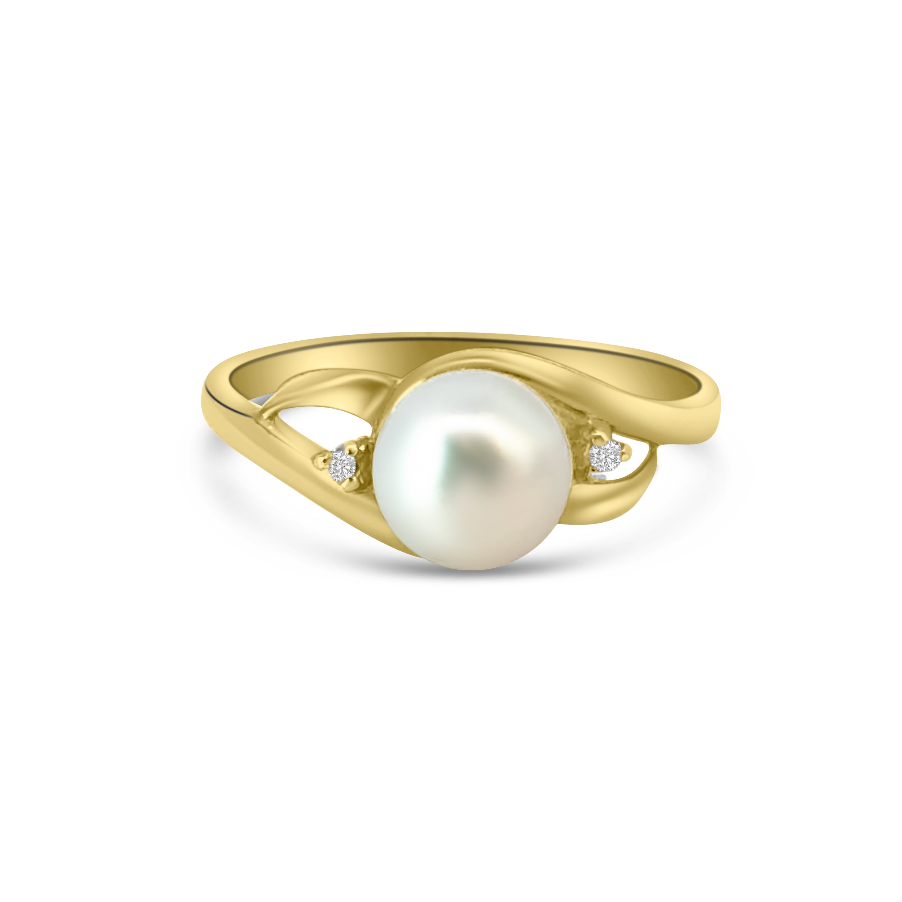 9kt Cultured Pearl and Diamond Dress Ring